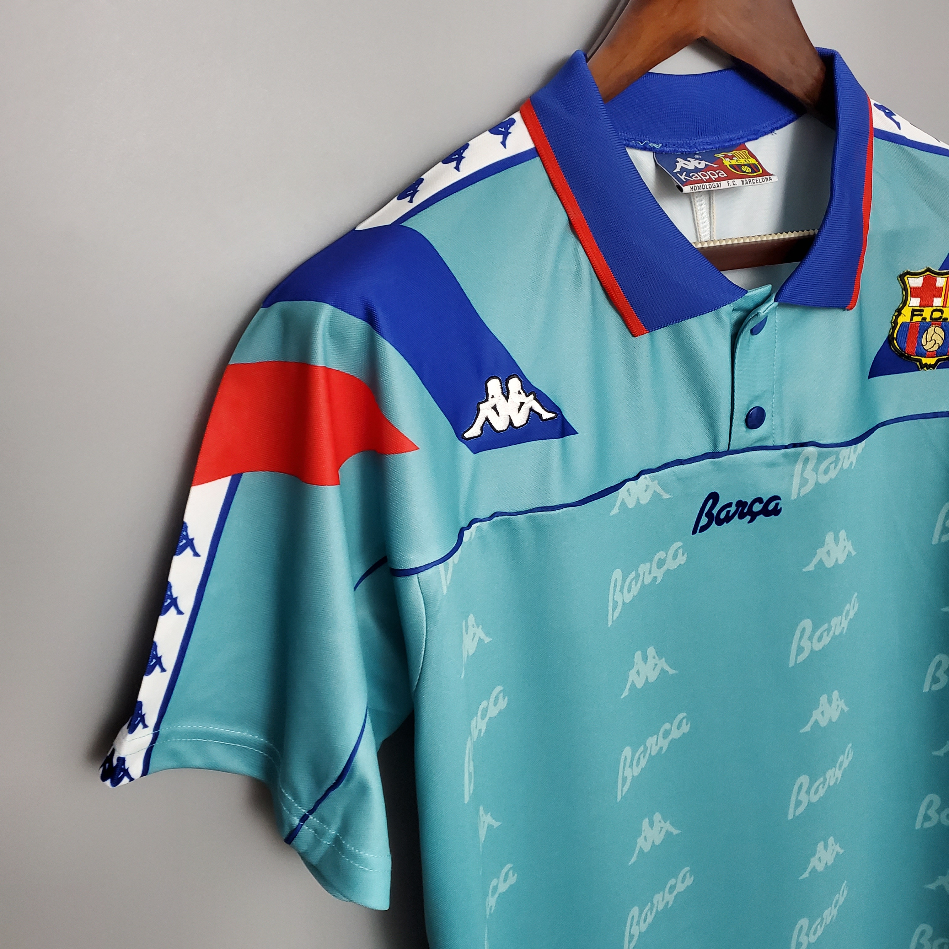 92-95 Barcelona Away Retro Jersey - leoleo123123