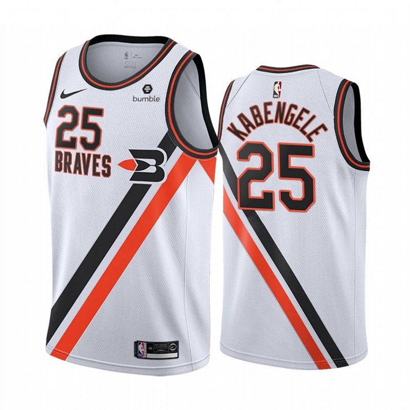 NBA Men Los Angeles Clippers Retro White #25 KABENGELE Jersey High Quality Name and Number Print - leoleo123123