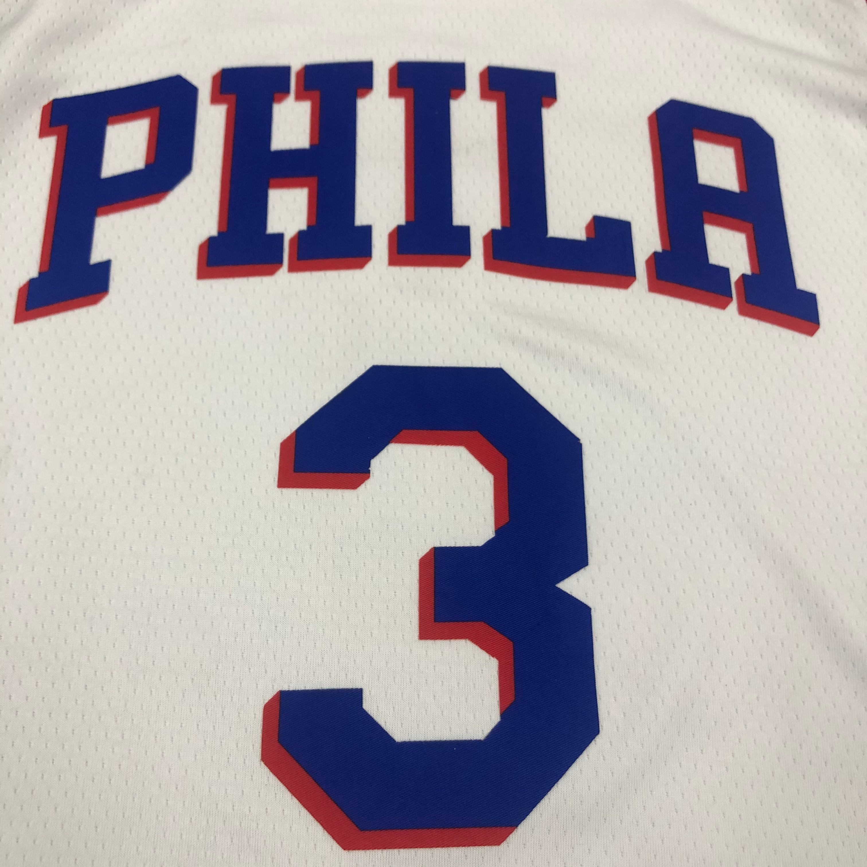 NBA Men Philadelphia 76ers White #3 IVERSON Jersey High Quality Name and Number Print - leoleo123123
