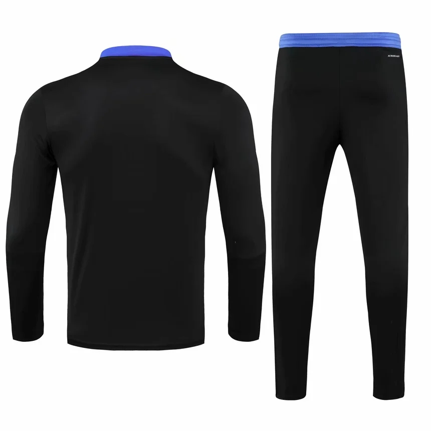21-22 Real Madrid Black Sweater Tracksuit Thai Quality - leoleo123123