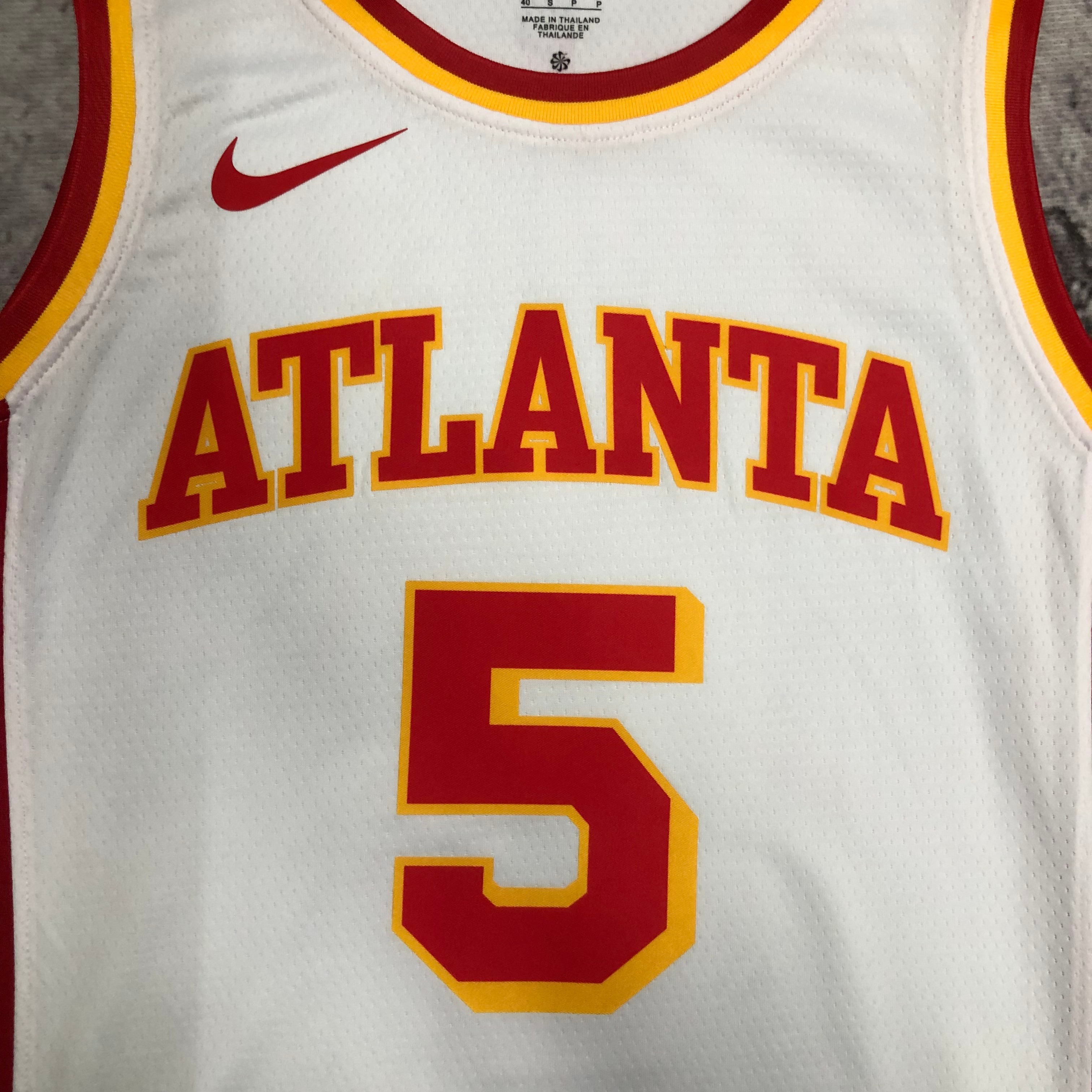 NBA Men Atlanta Hawks White #5 MURRAY Jersey High Quality Name and Number Print - leoleo123123