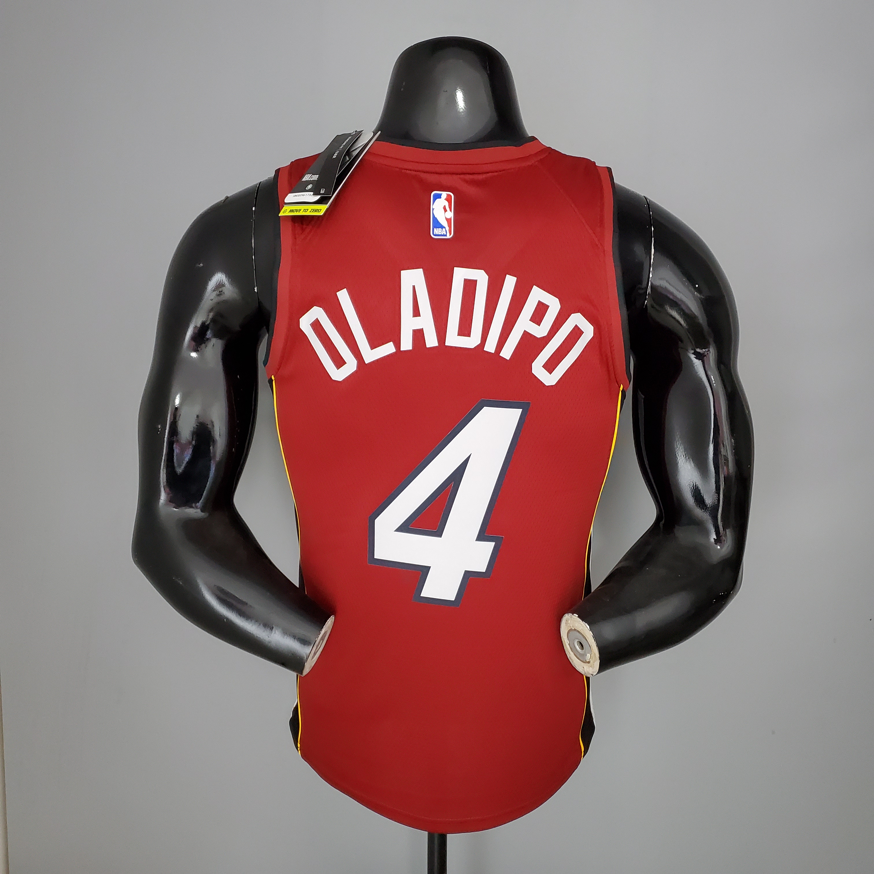 NBA Season 2021 Men Miami Heat Red #4 OLADIPO Jersey with Jordan Logo High Quality Name and Number Print - leoleo123123