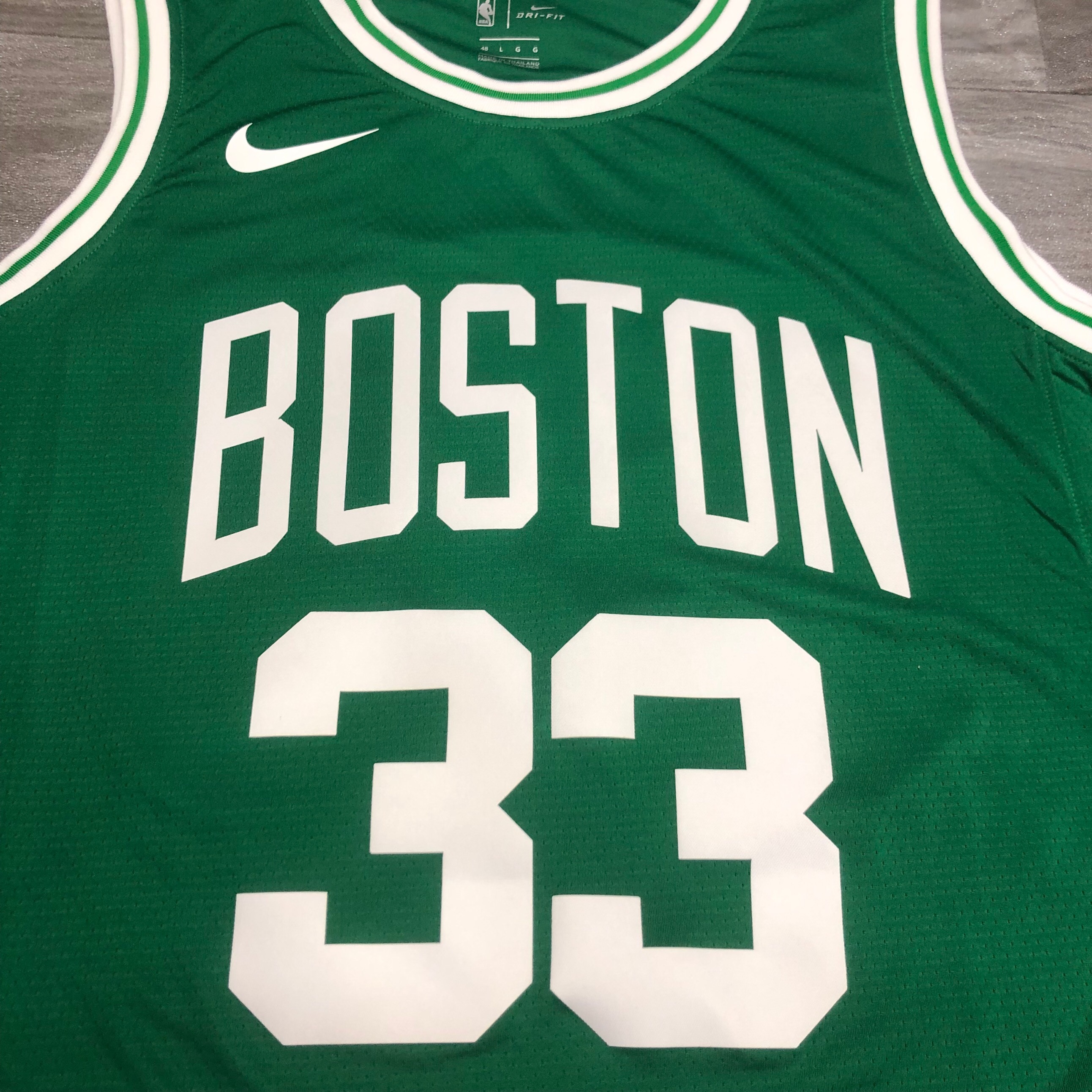 NBA Boston Celtics Green with White Name #33 BIRD Jersey High Quality Name and Number Print - leoleo123123