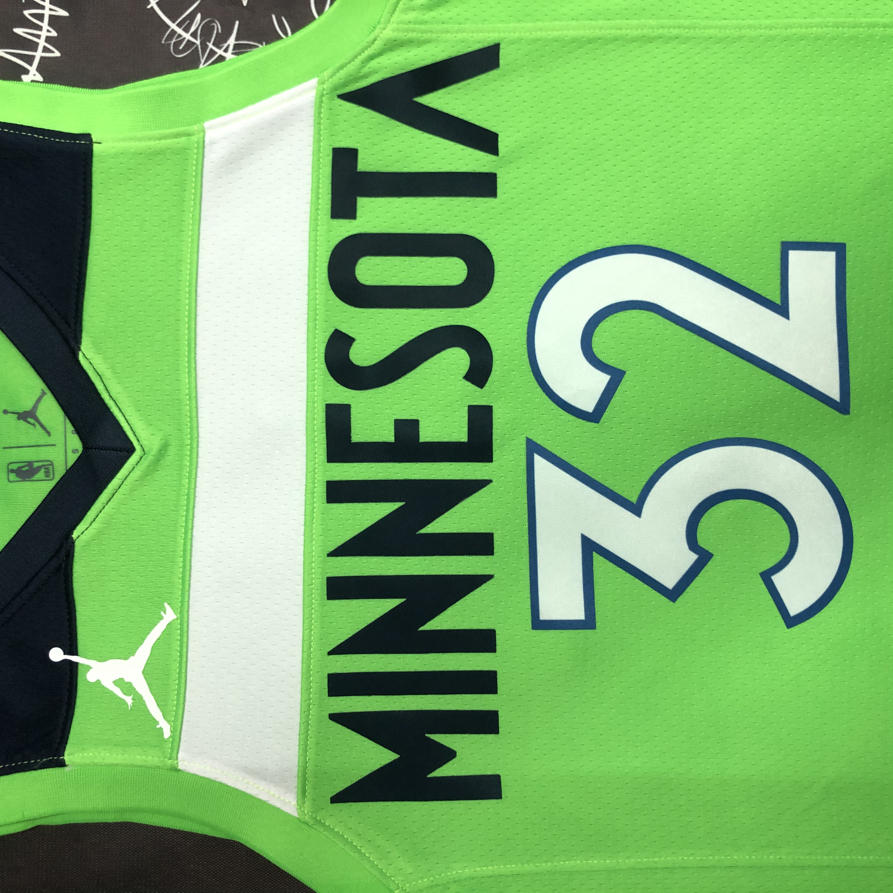 NBA Men Minnesota Timberwolves Green #32 TOWNS Jersey High Quality Name and Number Print - leoleo123123