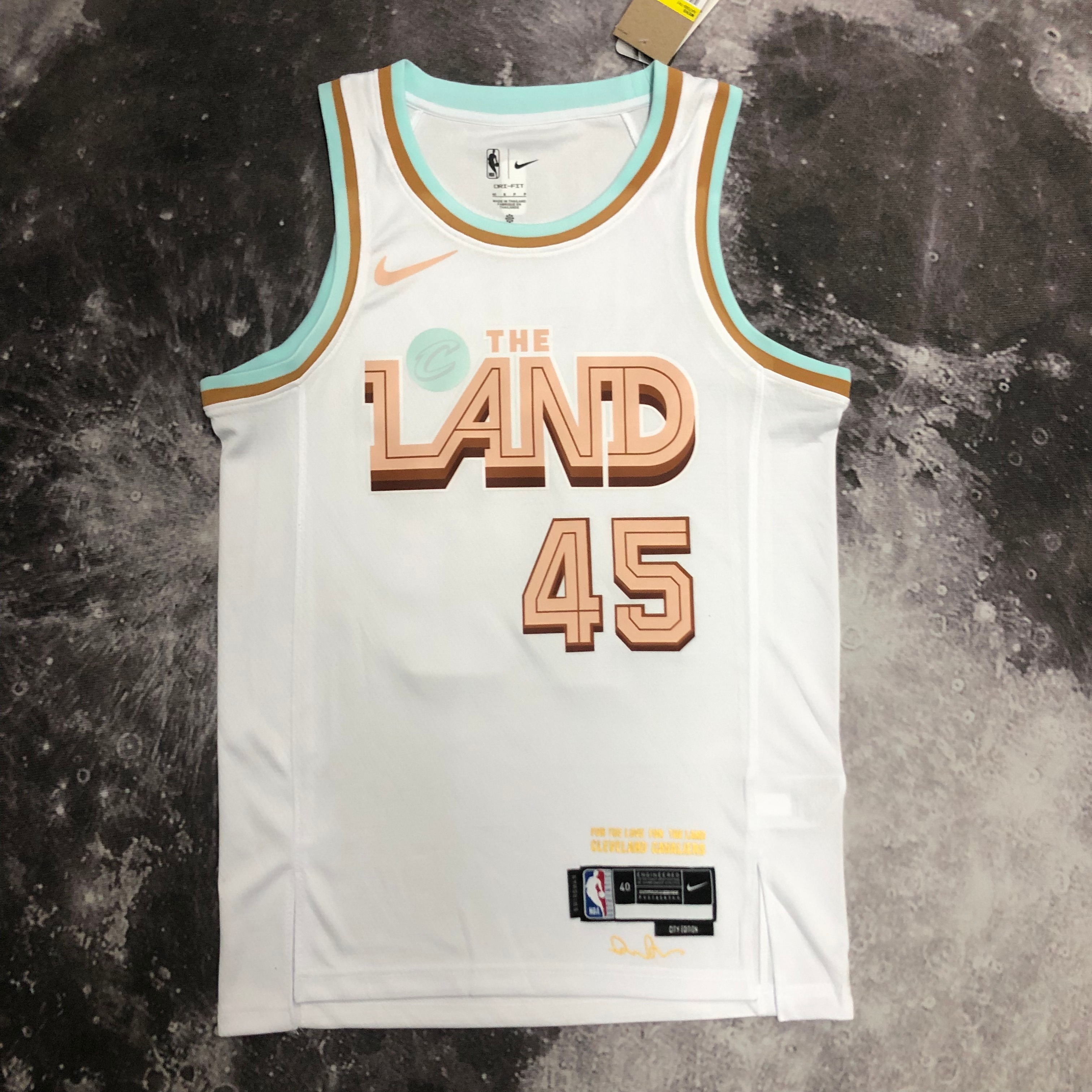 NBA Season 2023 Men Cleveland Cavaliers White #45 MITCHELL Jersey High Quality Name and Number Print - leoleo123123