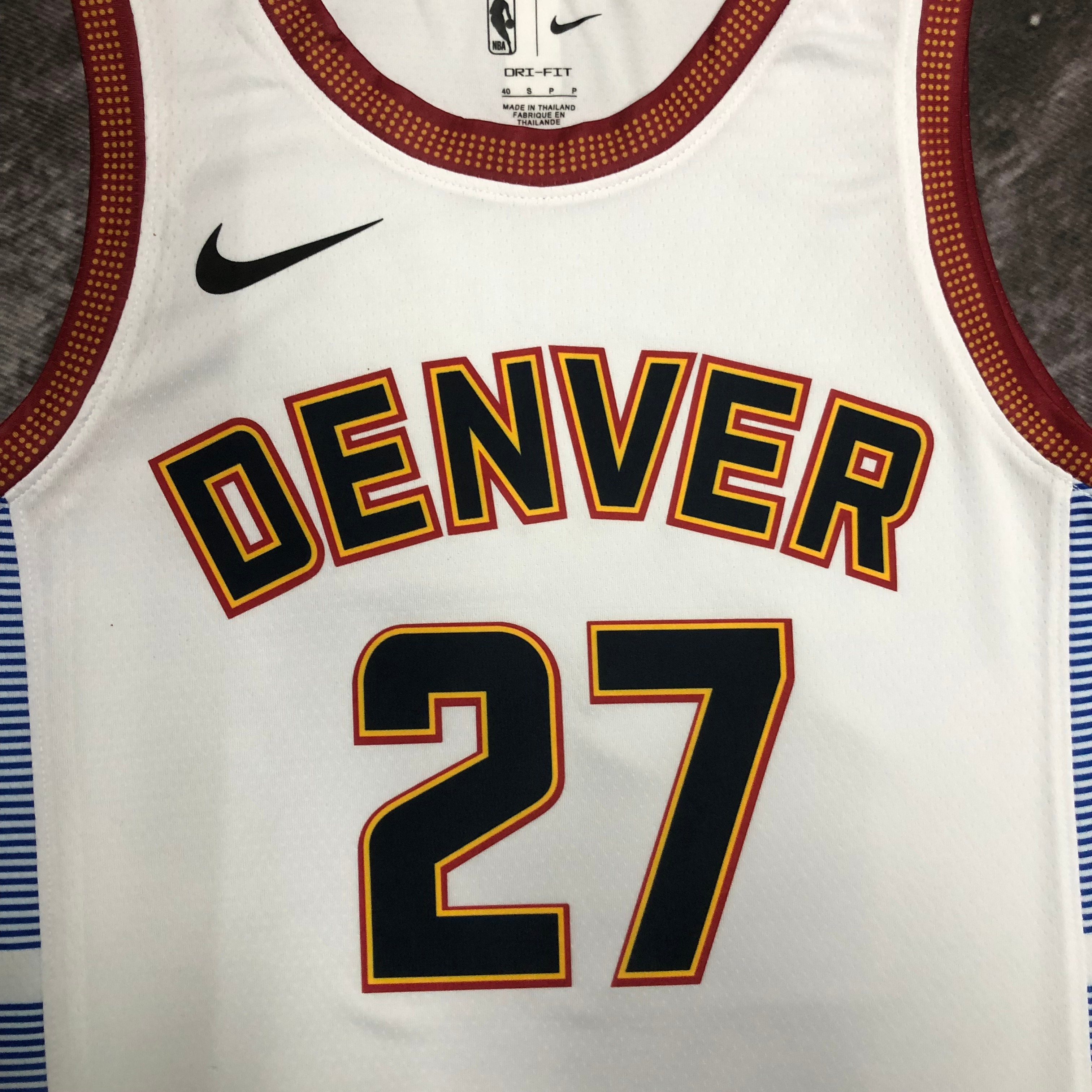 NBA Men Season 2023 Denver Nuggets White #27 MURRAY Jersey High Quality Name and Number Print - leoleo123123