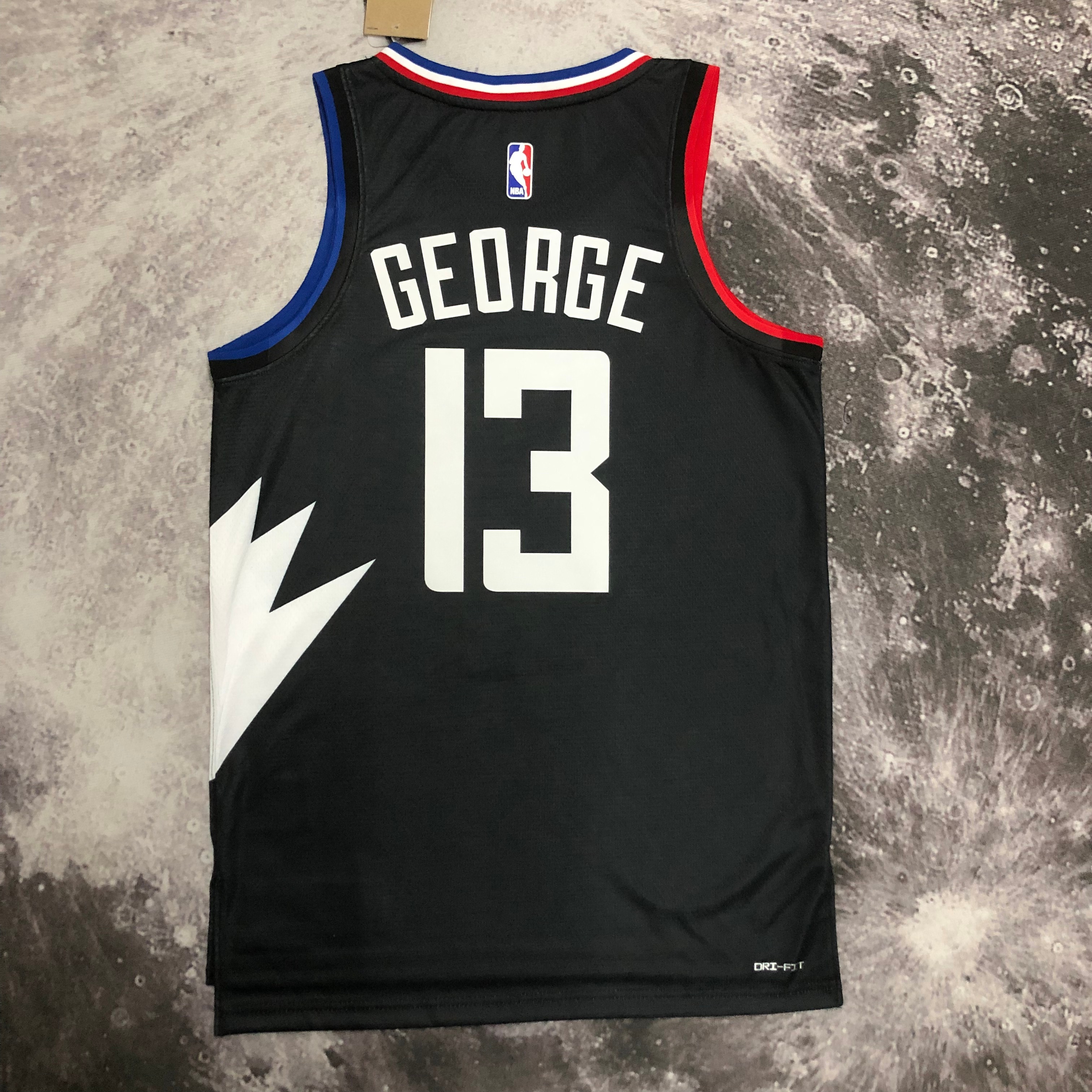 NBA Men 2023 Los Angeles Clippers Black with Jordan Logo #13 GEORGE Jersey High Quality Name and Number Print - leoleo123123