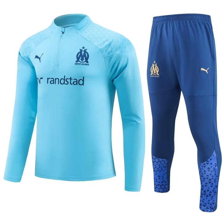 23/24 Marseille Blue Sweater Tracksuit Thai Quality - leoleo123123