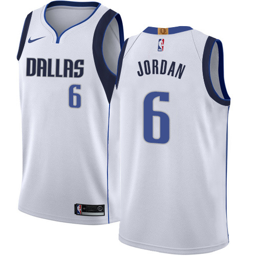NBA Men Dallas Mavericks White #6 JORDAN Jersey High Quality Name and Number Print - leoleo123123