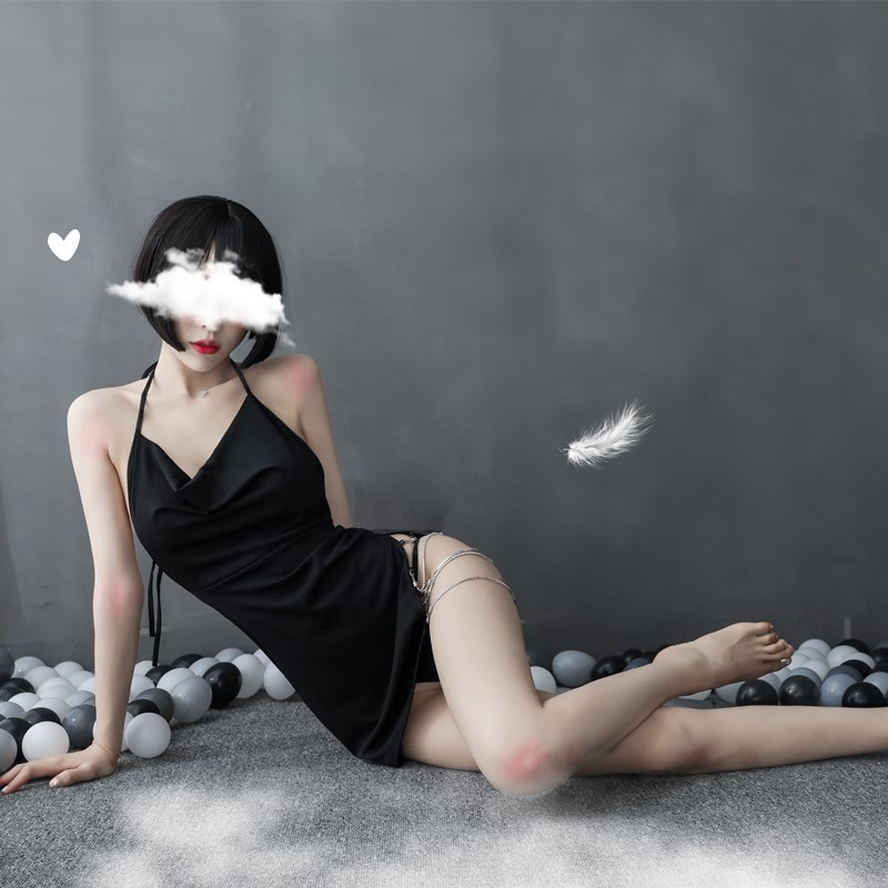 夜听香新品情趣内衣性感诱惑蕾丝吊带睡衣露背开衩套装睡裙家居服 - leoleo123123