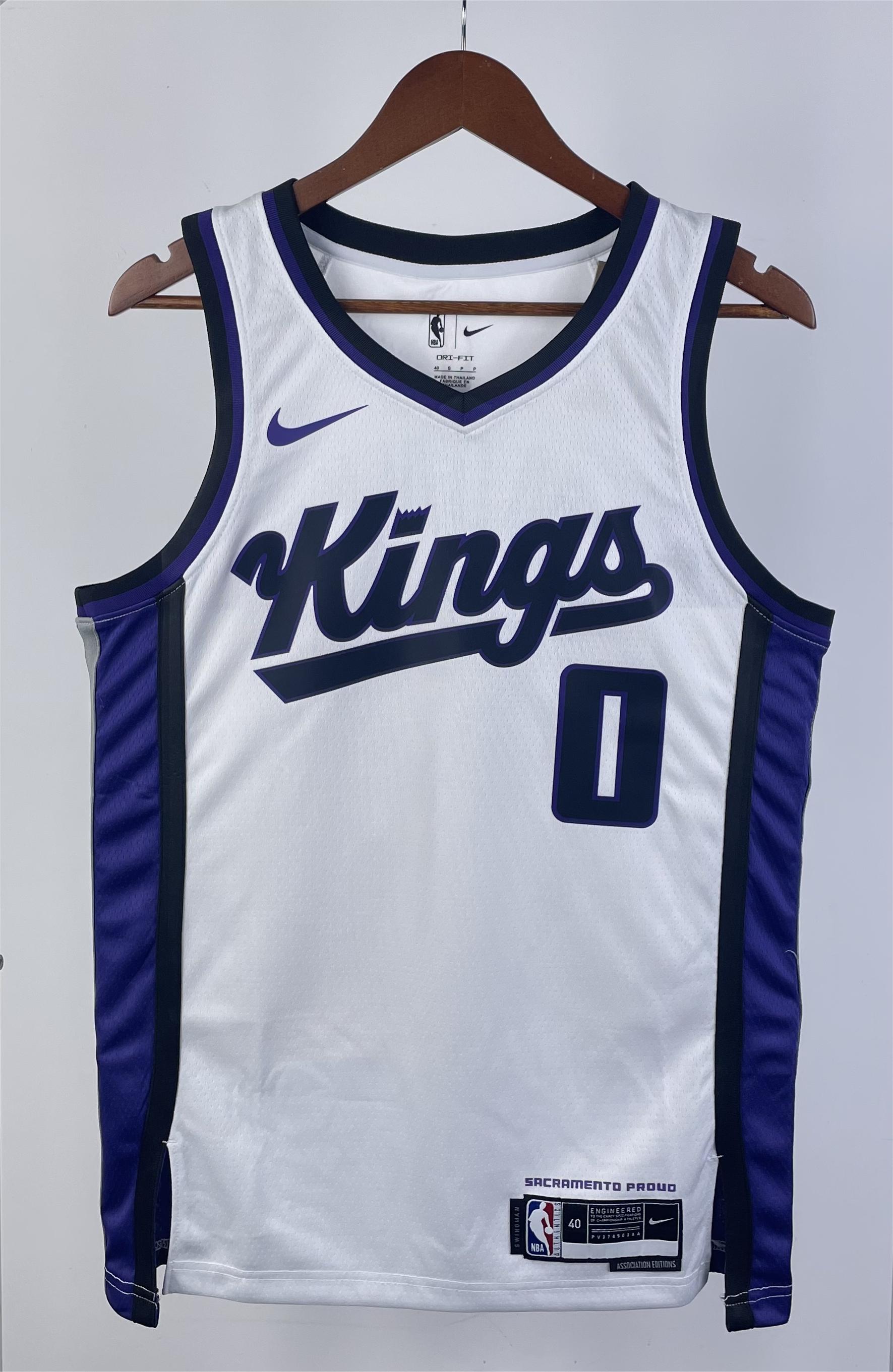 NBA Men 2024 Sacramento Kings White #0 MONK Jersey High Quality Name and Number Print - leoleo123123
