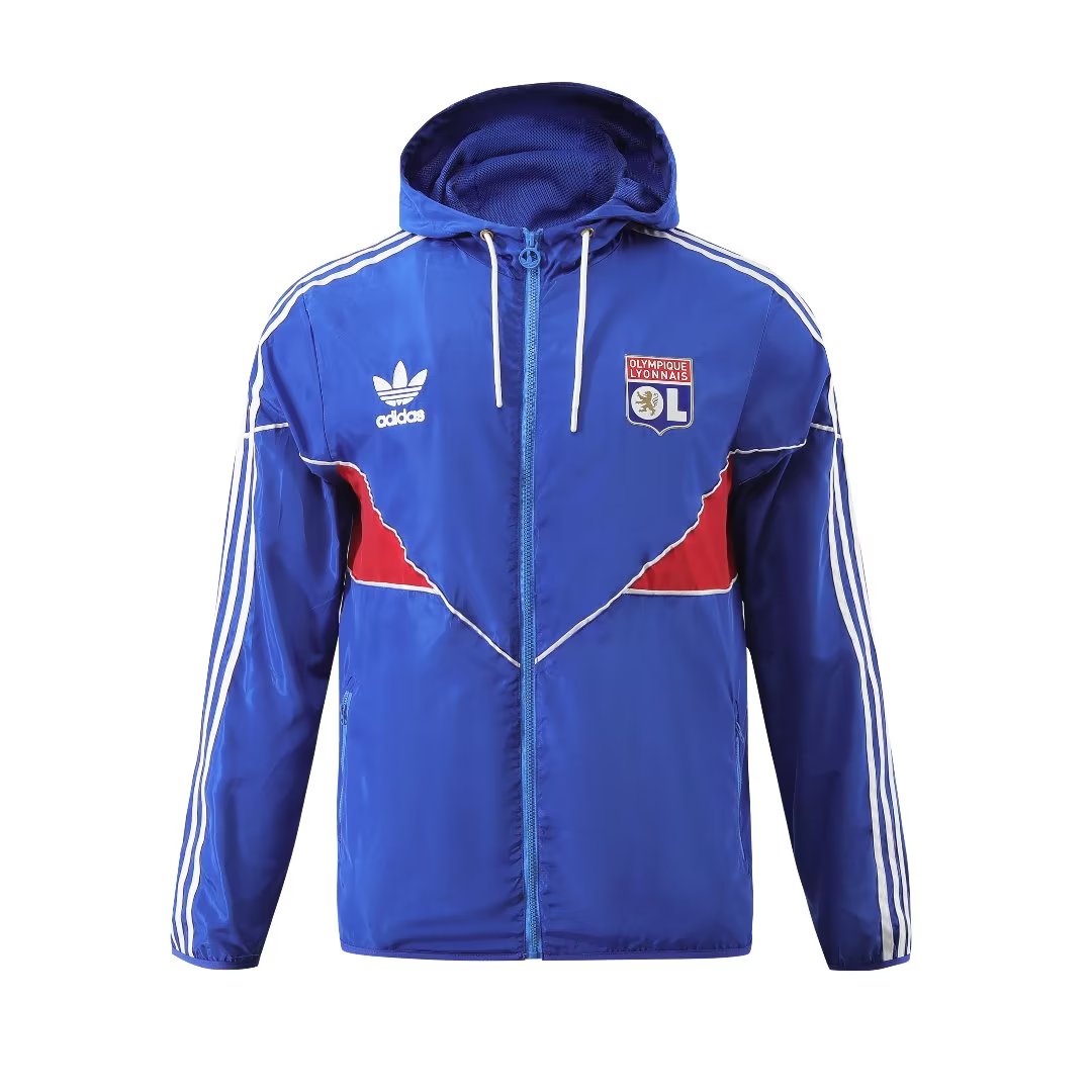 23/24 Lyon Blue Windbreaker Jacket 1:1 Quality - leoleo123123