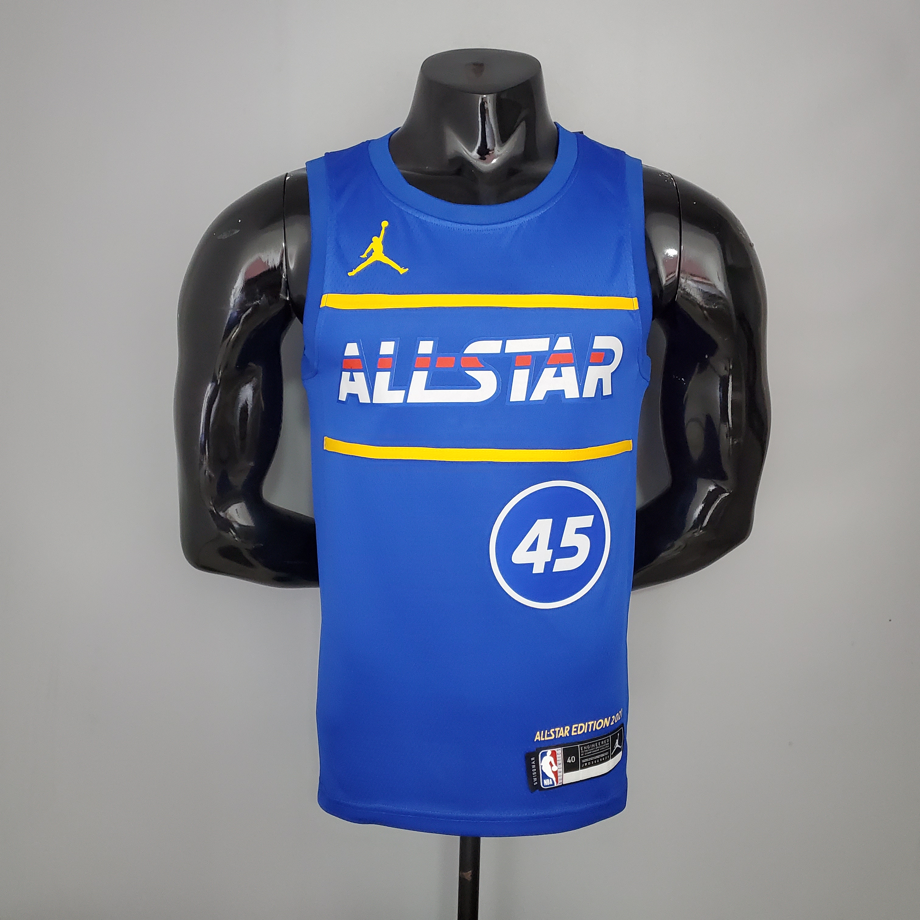 NBA Men 2021 All Star Jerseys Blue #45 MITCHELL Jersey High Quality Name and Number Print - leoleo123123