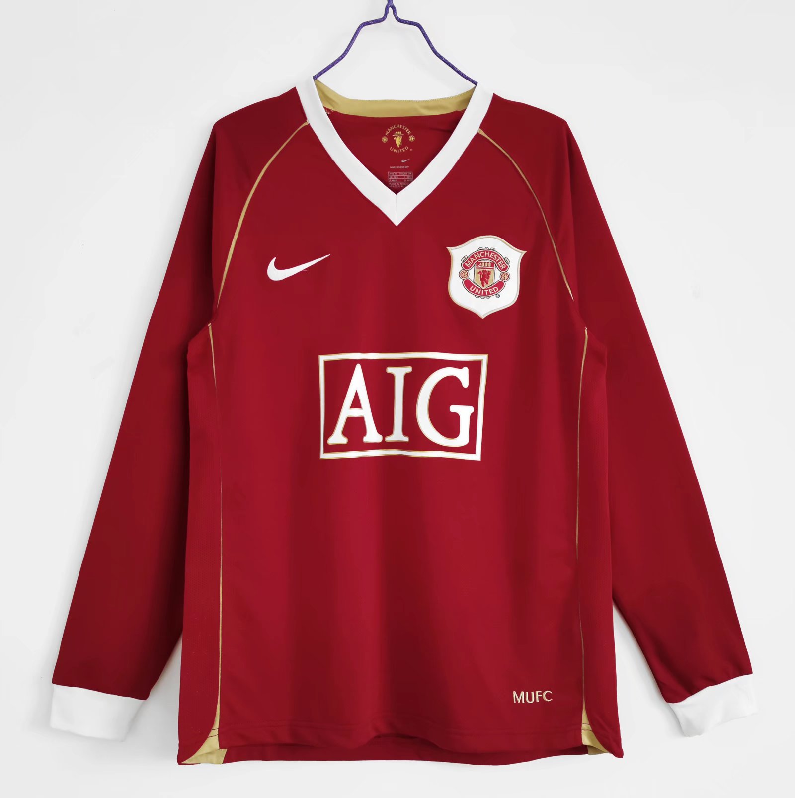 06/07 Man United Home Long Sleeve Retro Jersey - leoleo123123