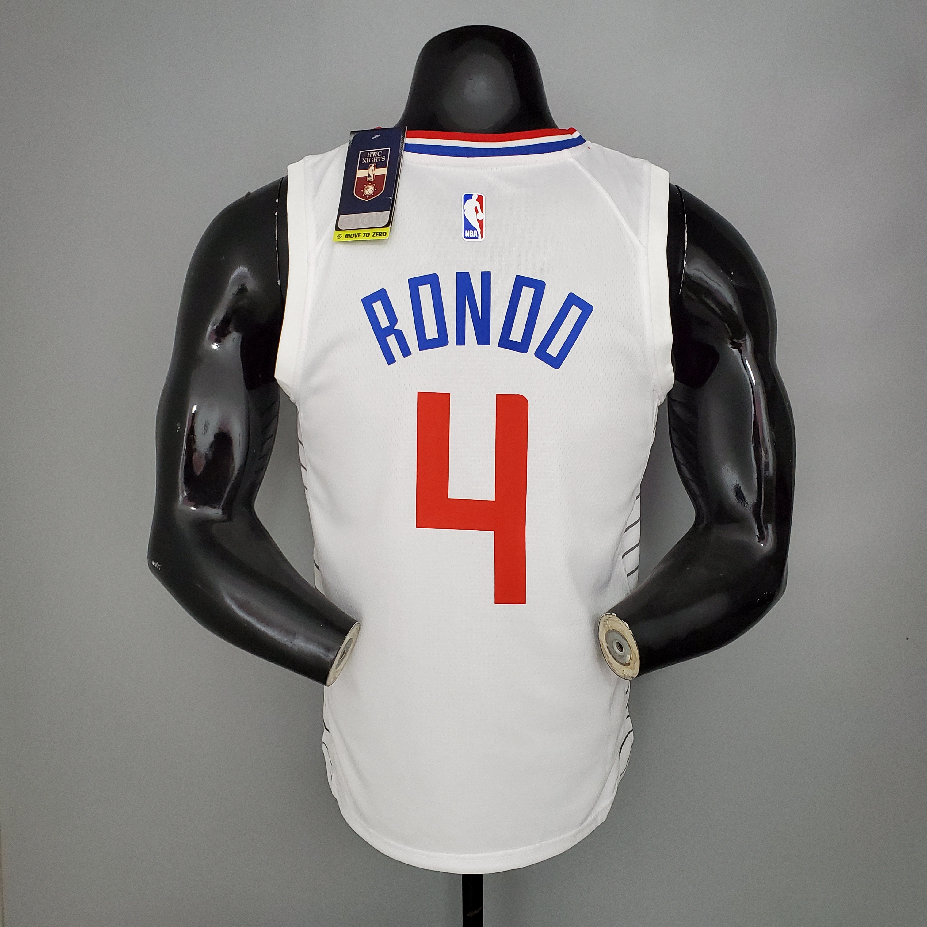 NBA Men Los Angeles Clippers White #4 RONDO Jersey High Quality Name and Number Print - leoleo123123