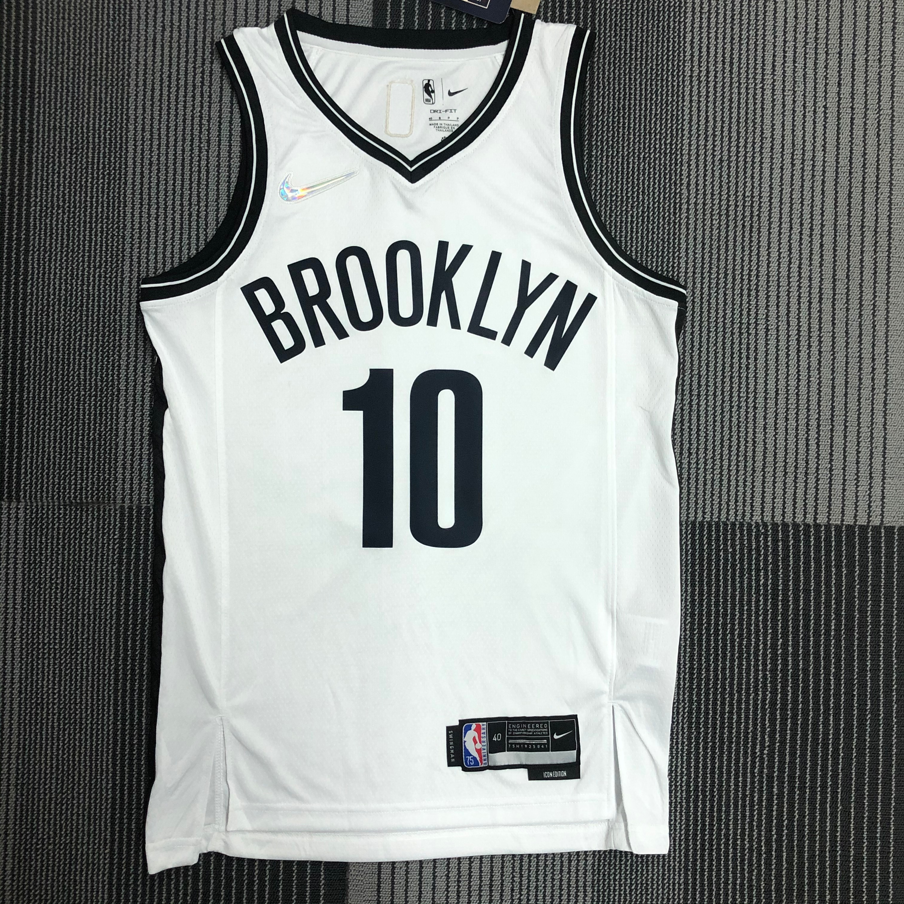 NBA Men 75th Anniversary Brooklyn Nets White #10 SIMMONS Jersey High Quality Name and Number Print - leoleo123123
