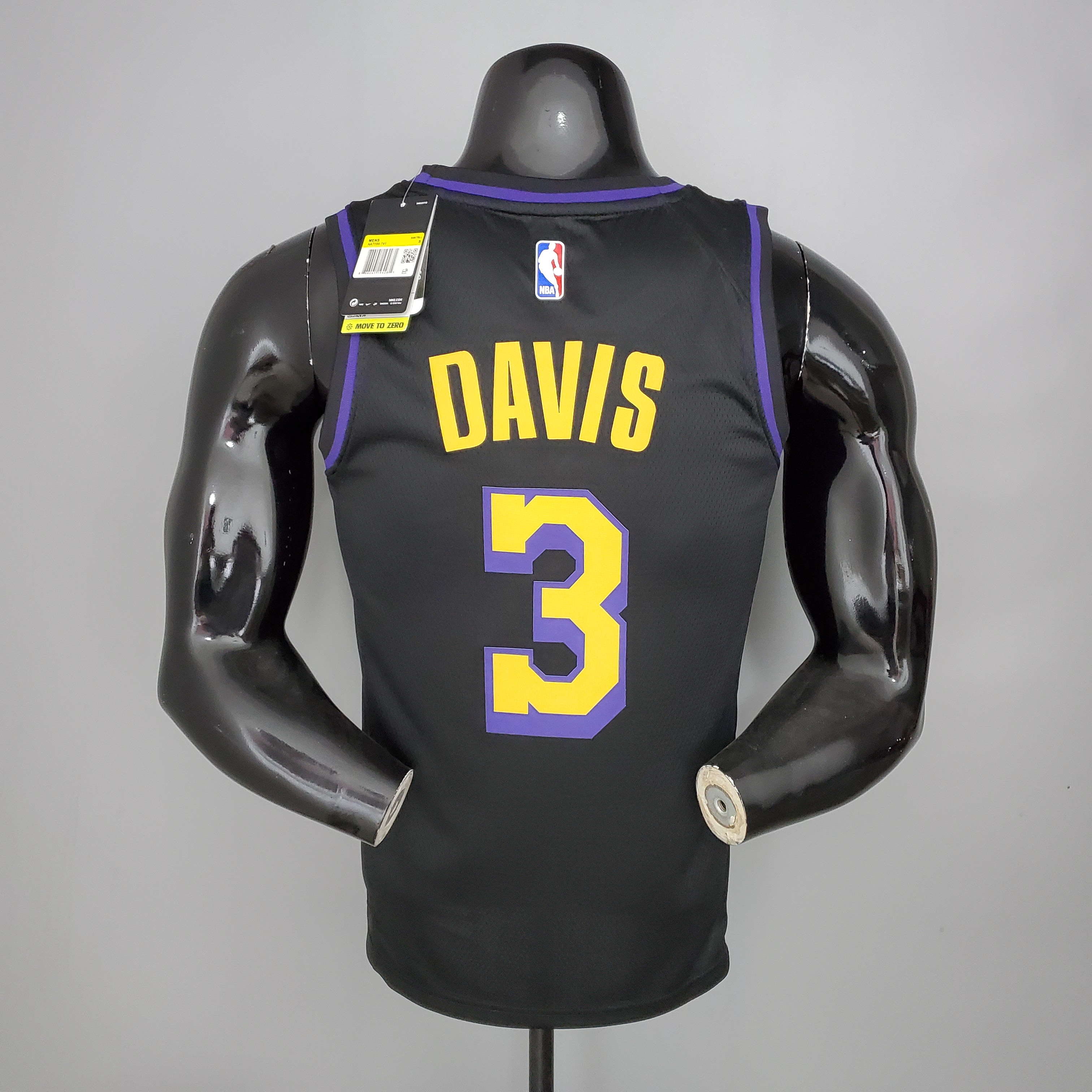 2021 DAVIS#3 Los Angeles Lakers Black Latin Black NBA Jersey High Quality Name and Number Print - leoleo123123