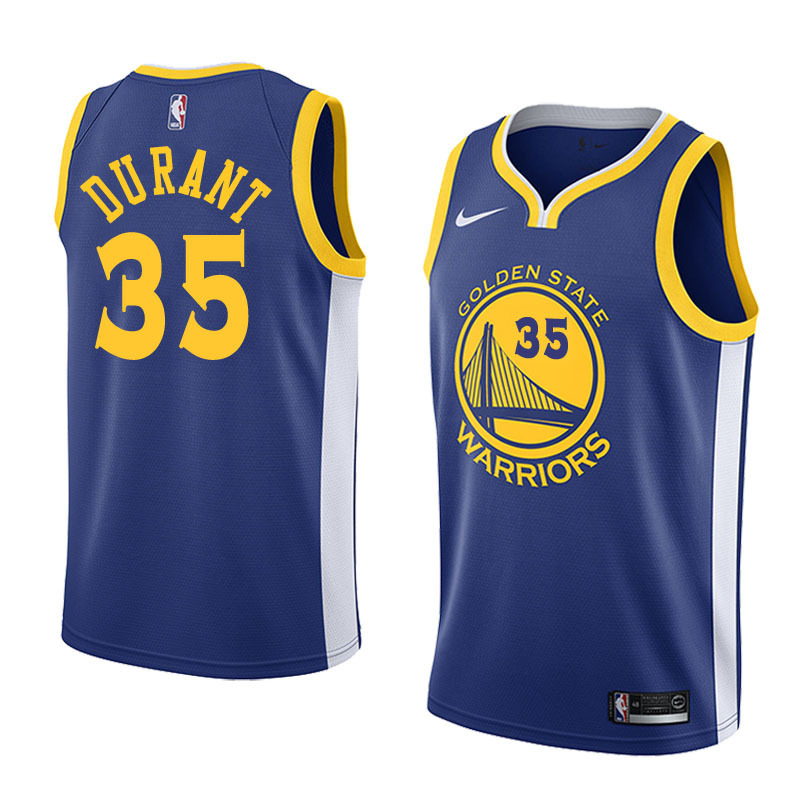 NBA Men Golden State Warriors Blue #35 DURANT Jersey High Quality Name and Number Print - leoleo123123