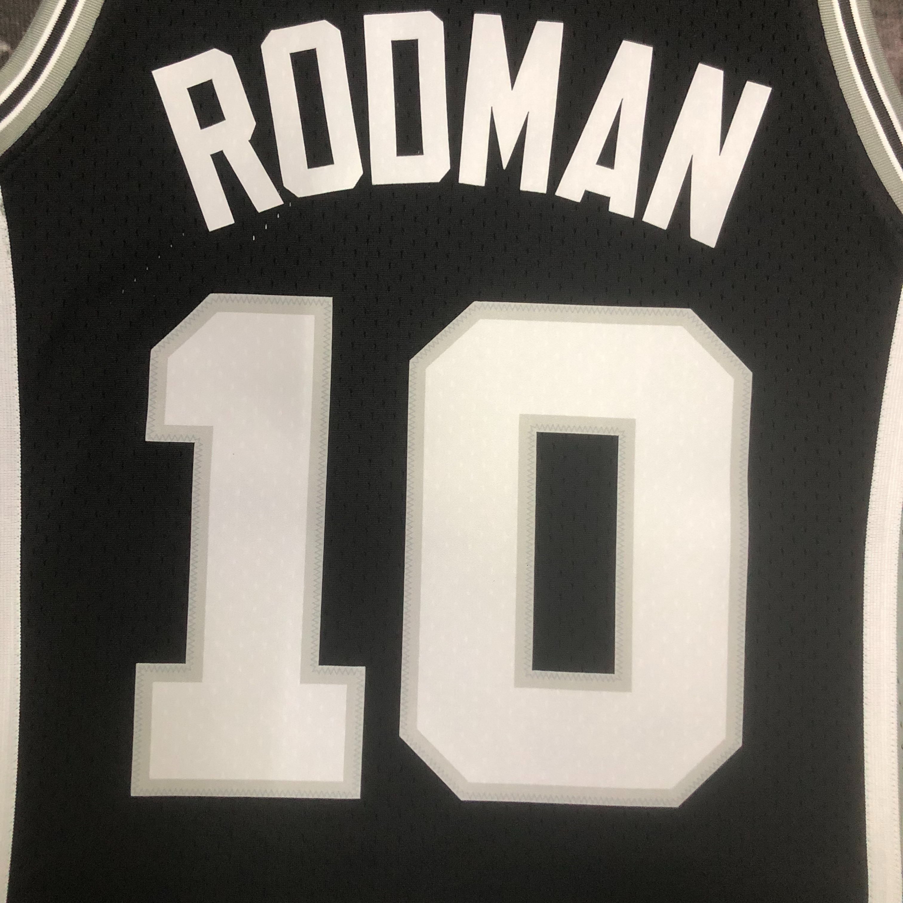 NBA Men 93-94 San Antonio Spurs Black #10 RODMAN Classics Swingman Jersey - leoleo123123