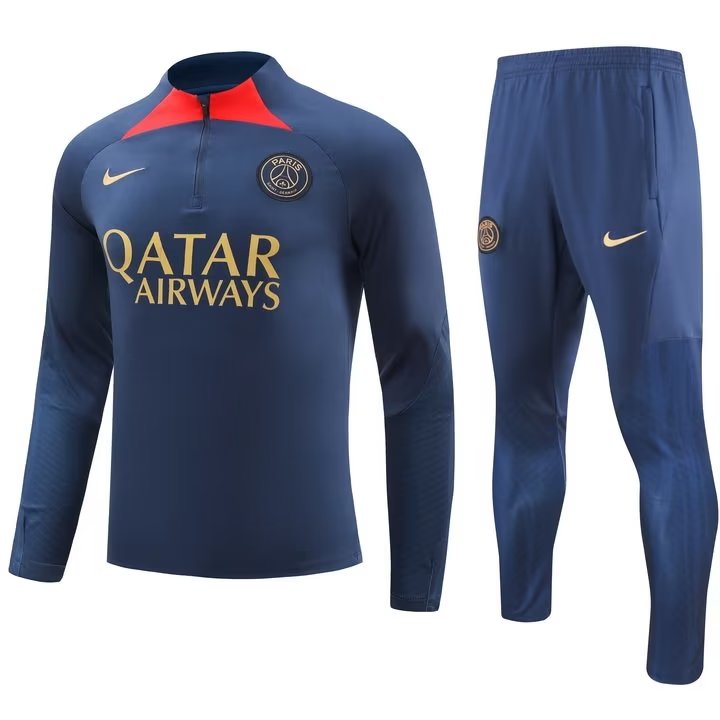 23/24 PSG Black Sweater Tracksuit Thai Quality - leoleo123123