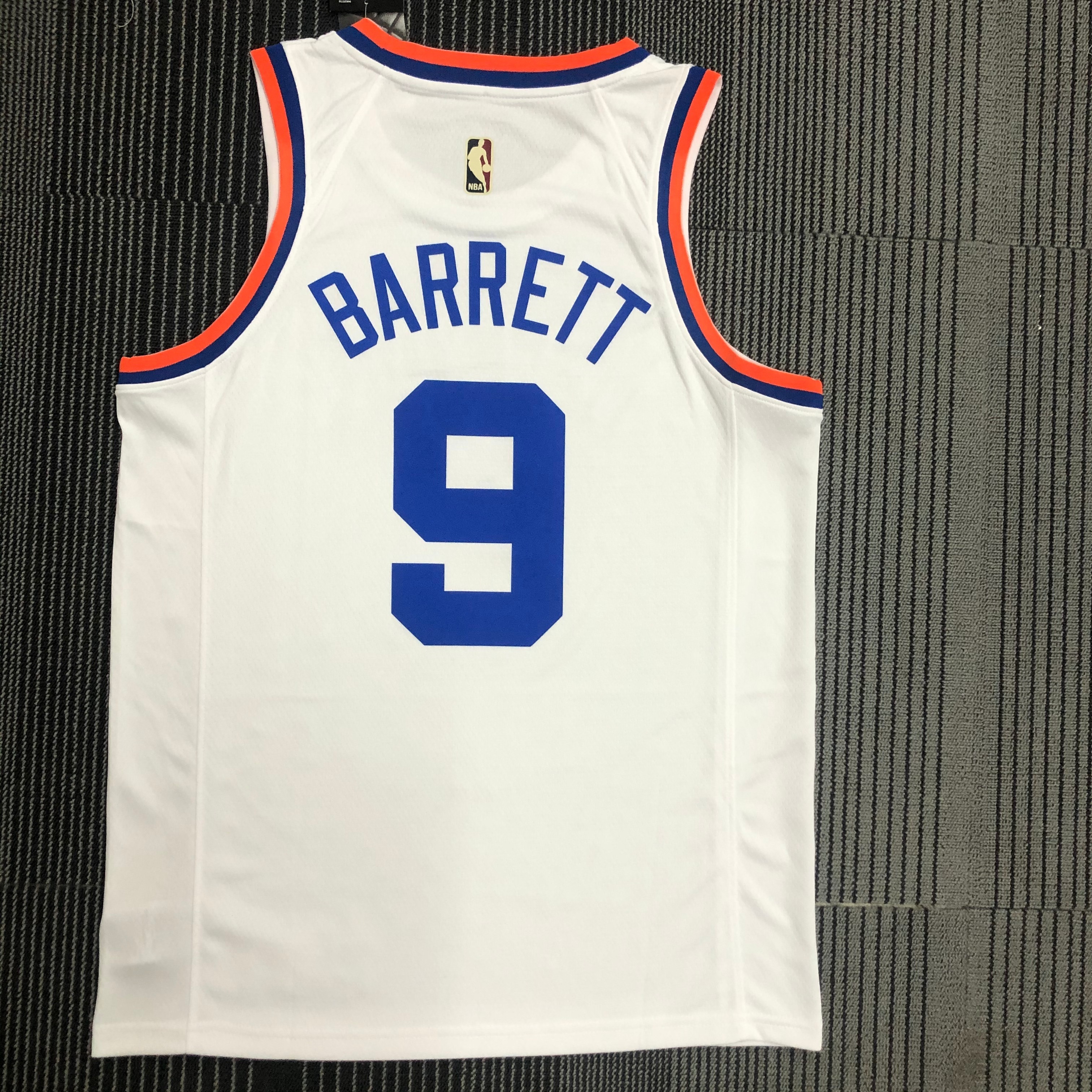NBA 75th Anniversary Men New York Knicks White #9 BARRETT Jersey High Quality Name and Number Print - leoleo123123