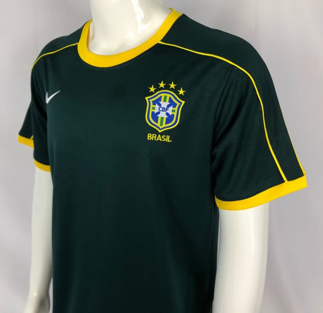 1998 Brazil Goalkeeper Retro Jersey - leoleo123123