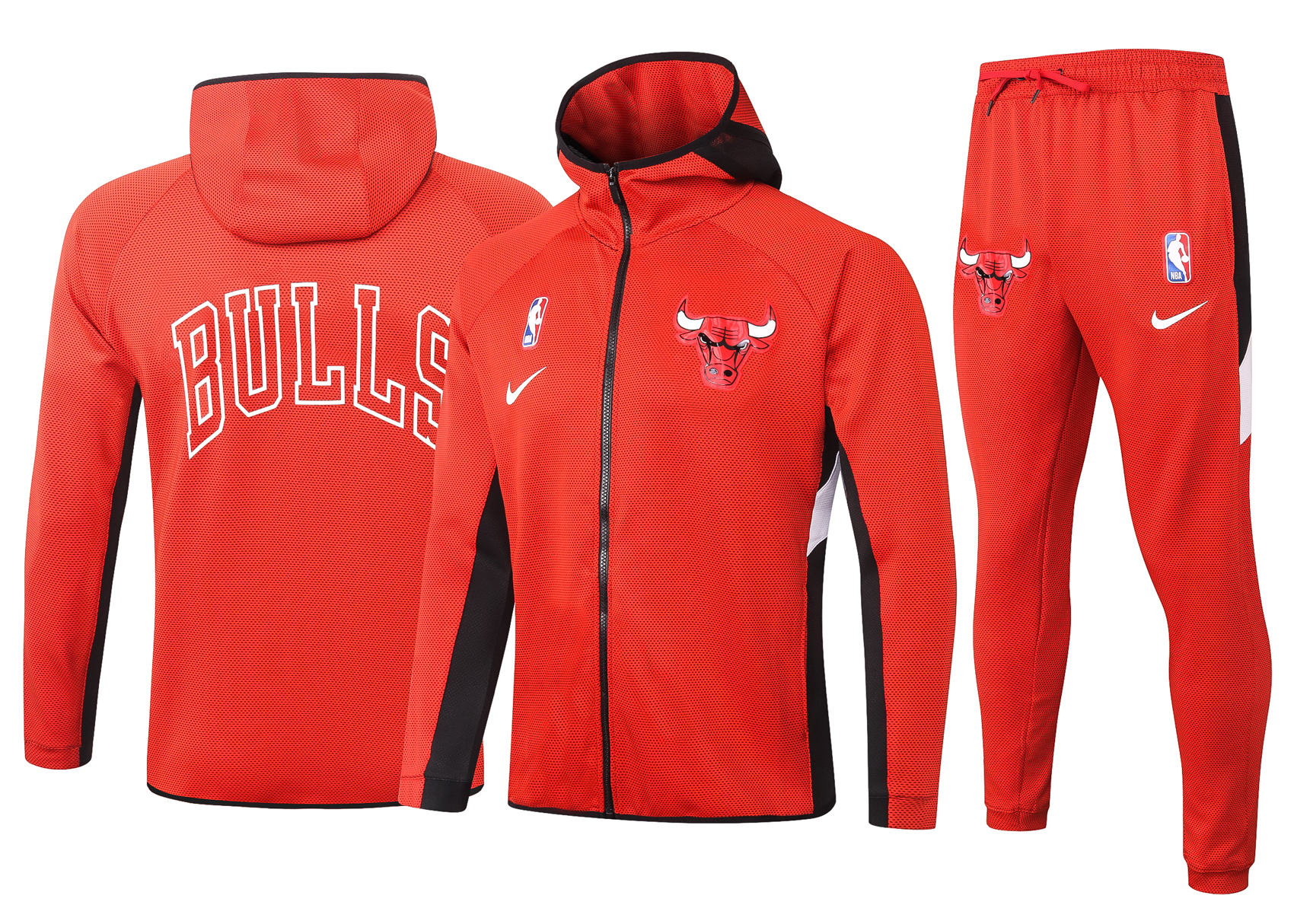 NBA Chicago Bulls Red with Cap Jacket Tracksuit High Quality - leoleo123123