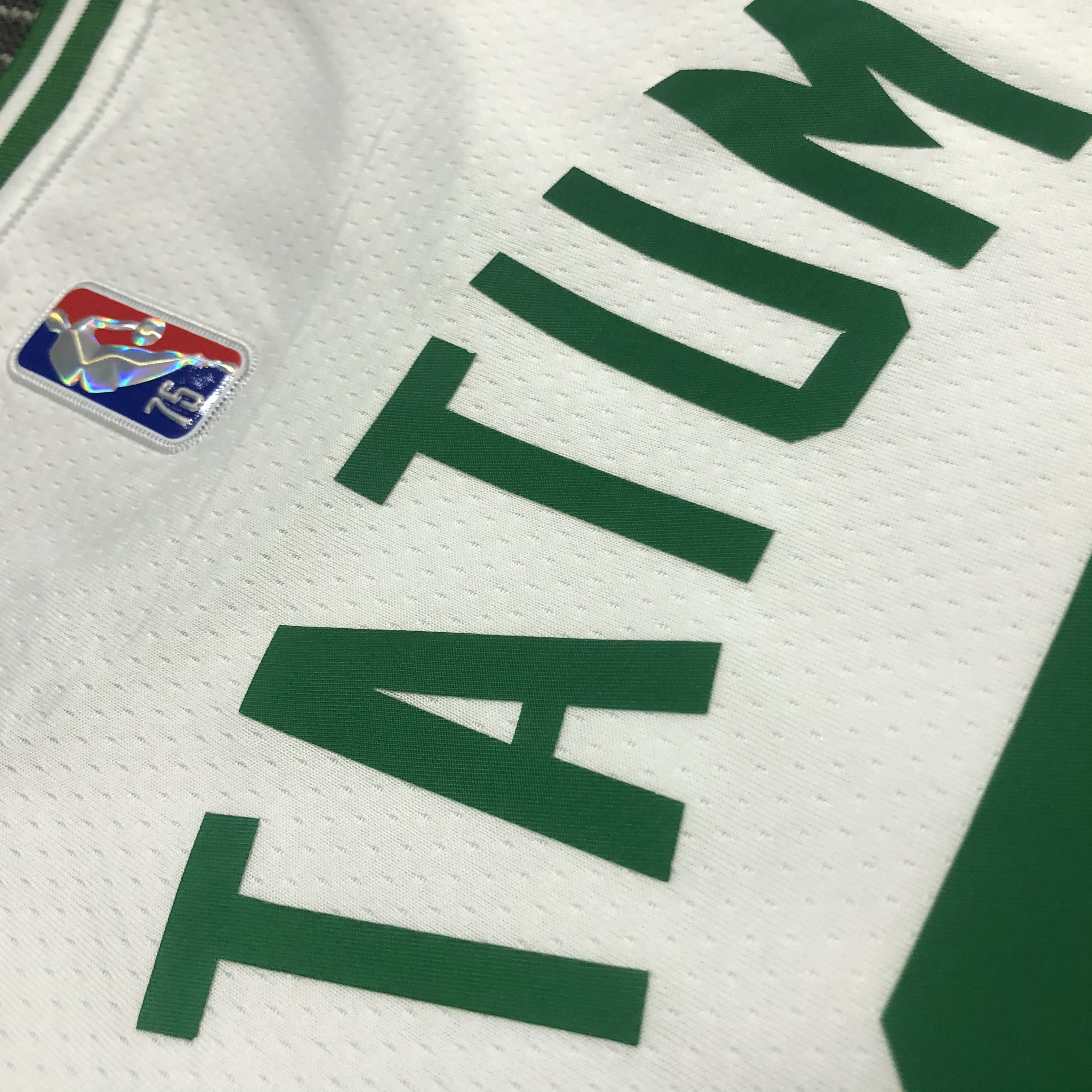 NBA 75th Anniversary Boston Celtics White #0 TATUM Jersey High Quality Name and Number Print - leoleo123123