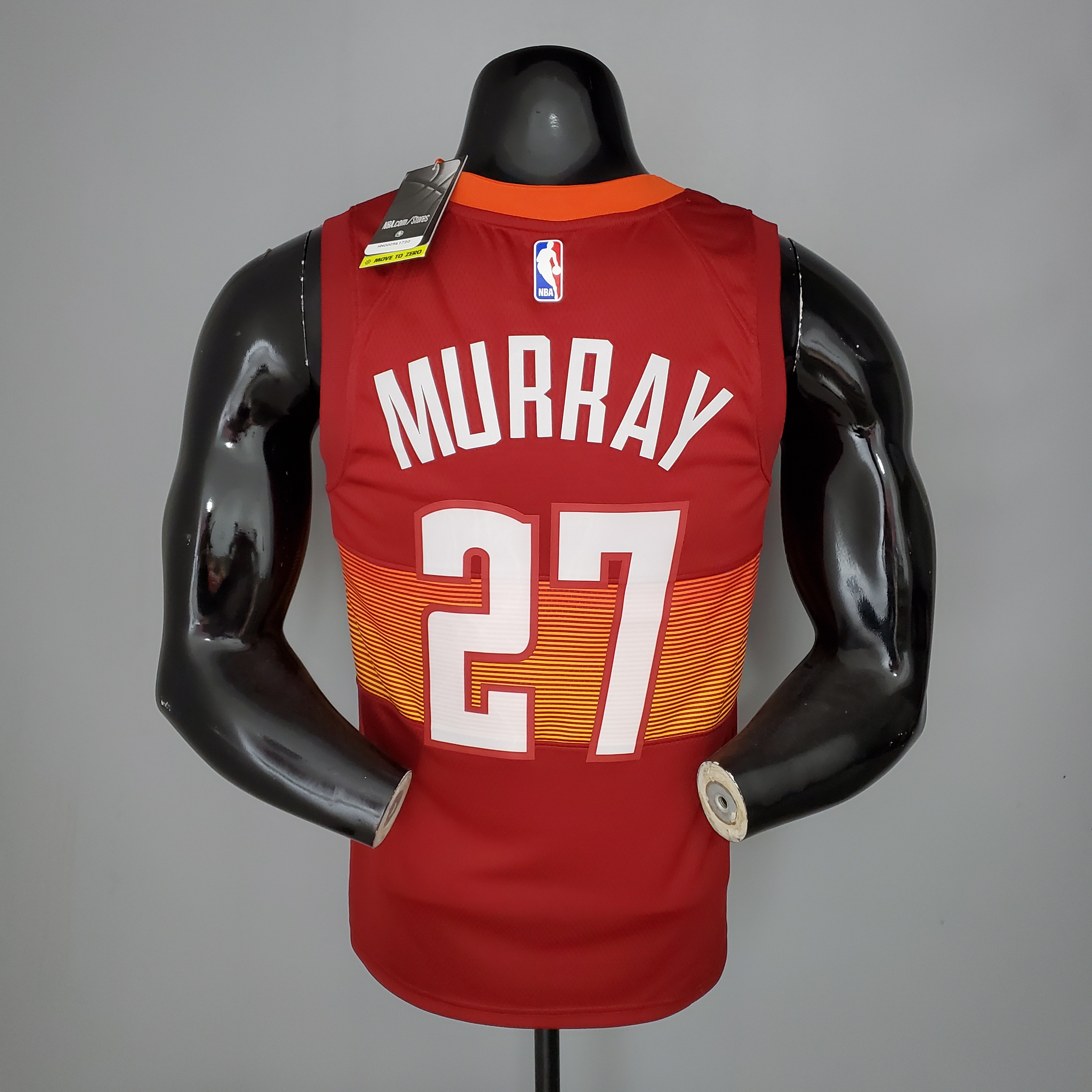 NBA Men Season 2021 Denver Nuggets Red and Orange #27 MURRAY Jersey High Quality Name and Number Print - leoleo123123