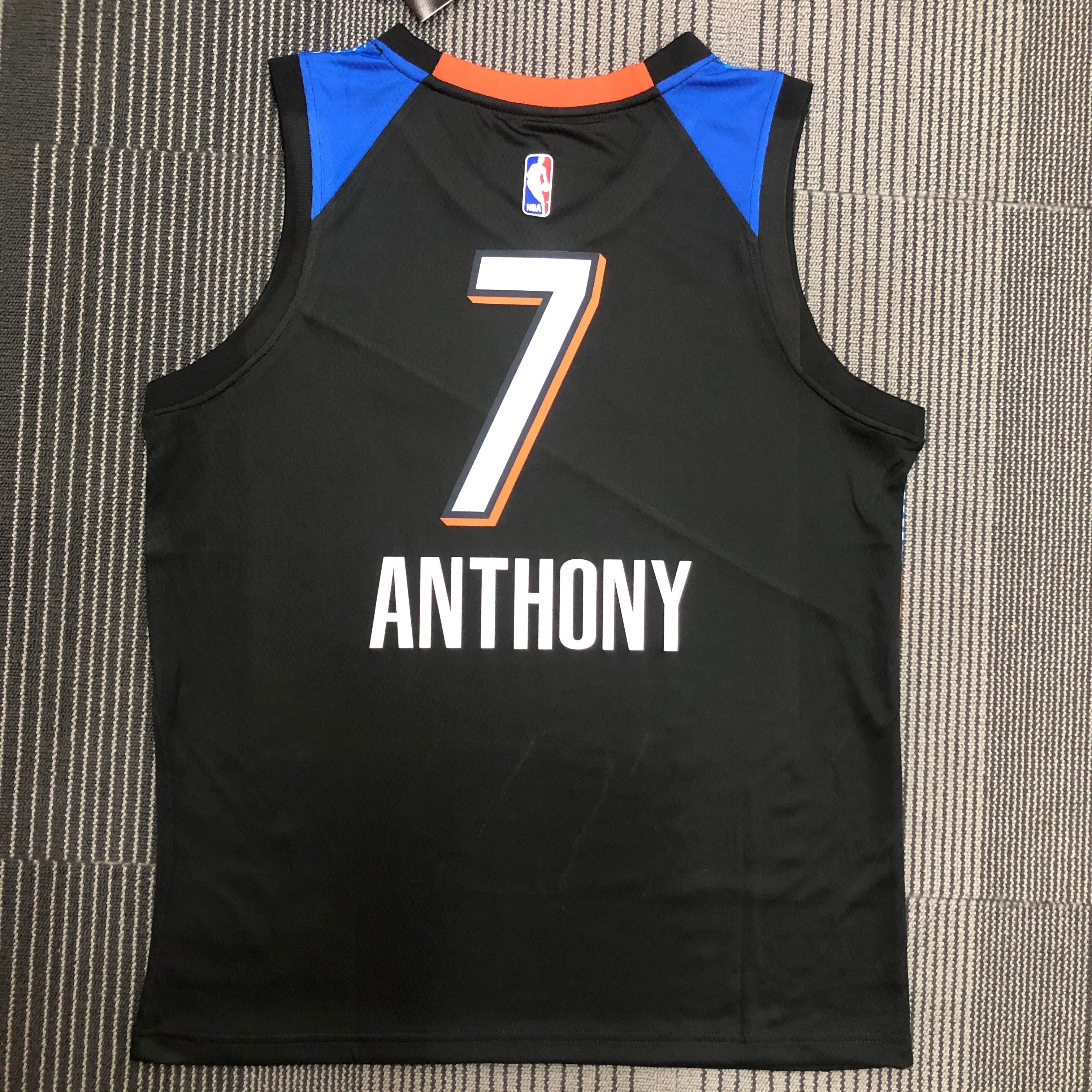 NBA Men Oklahoma City Thunder City Version Black #7 ANTHONY Jersey High Quality Name and Number Print - leoleo123123