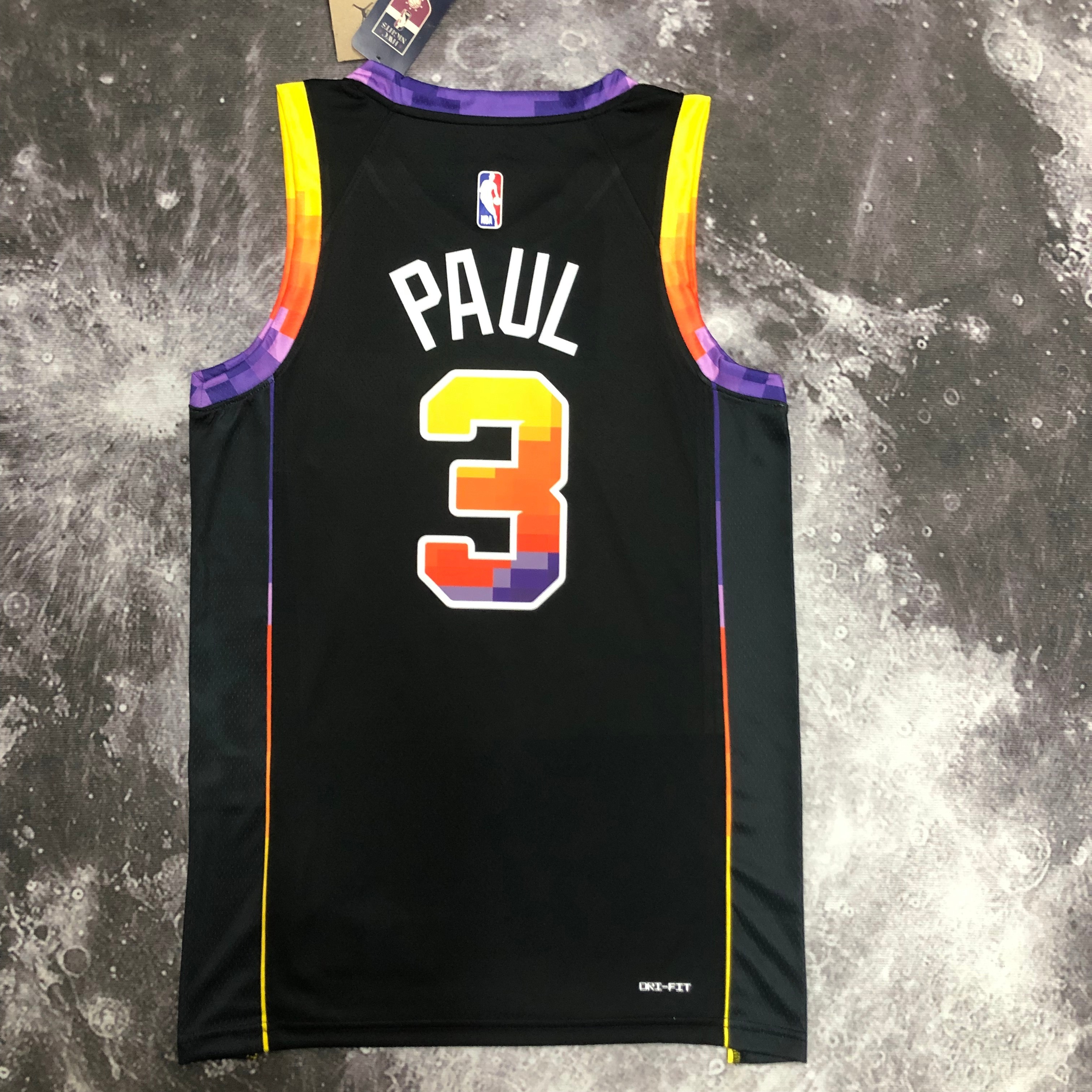 NBA Men Season 2023 Phoenix Suns Black with Jordan Logo #3 PAUL Jersey High Quality Name and Number Print - leoleo123123
