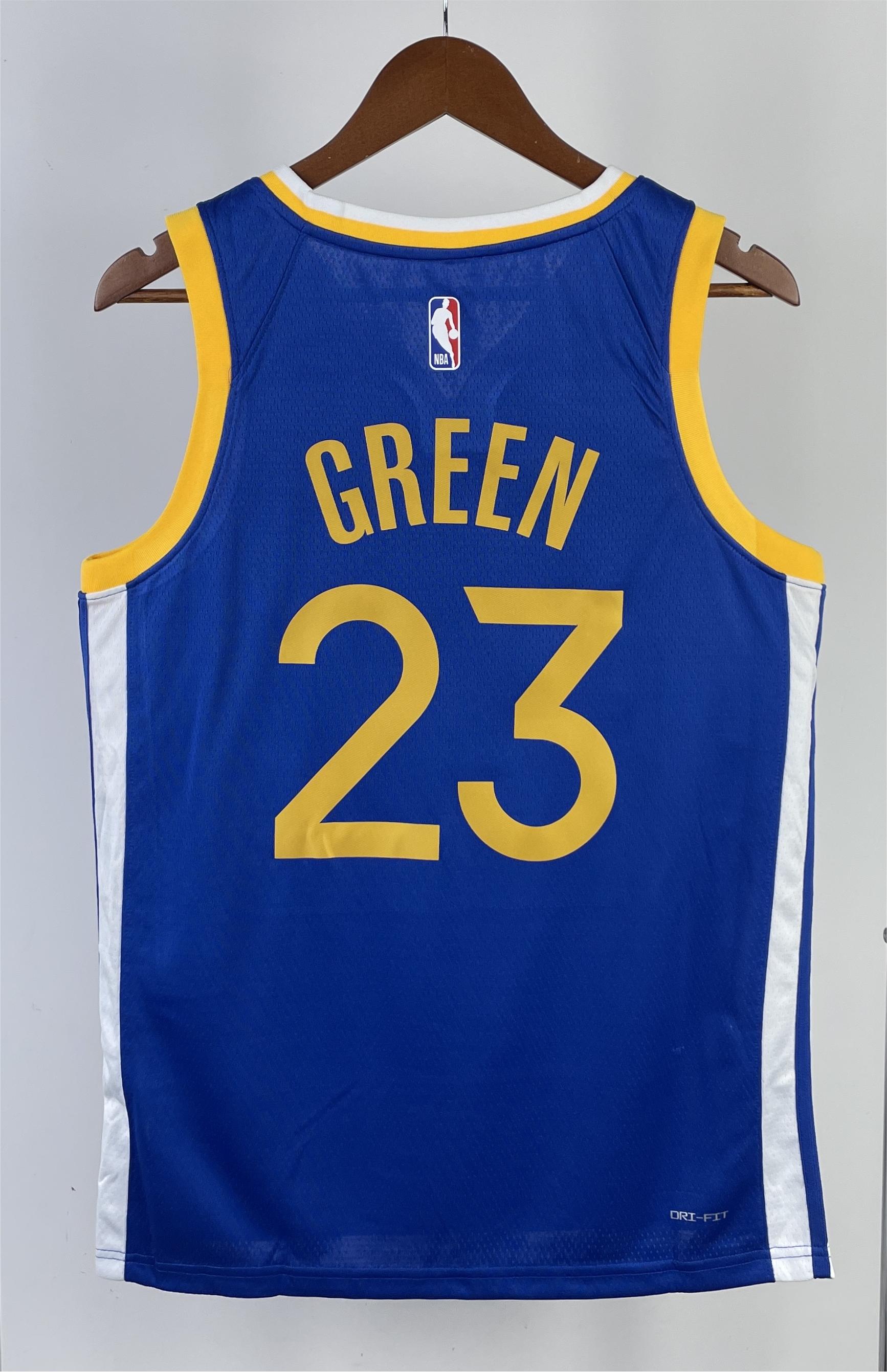 NBA Men 2023 Golden State Warriors Blue #23 GREEN Swingman Jersey - leoleo123123