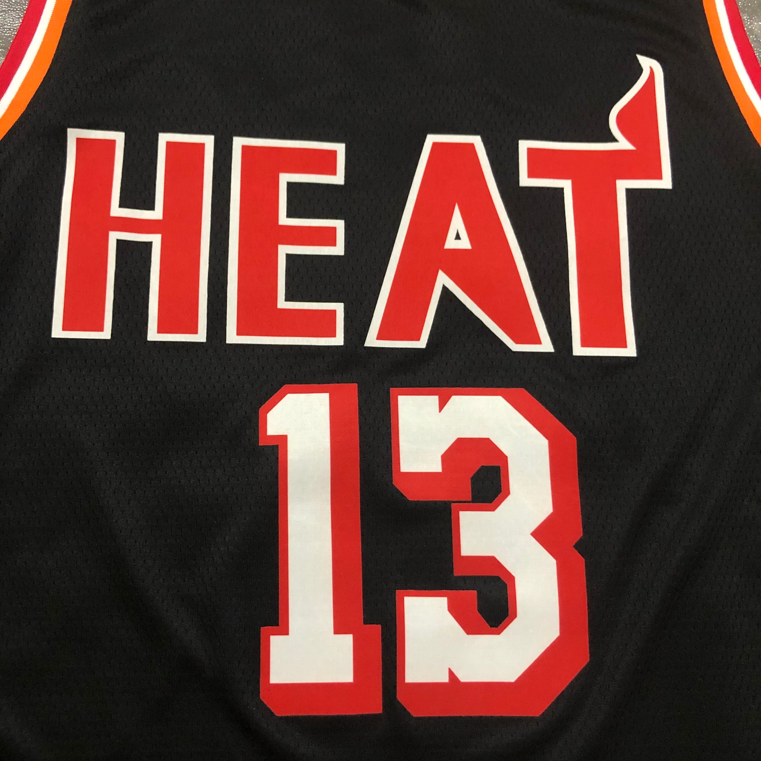 NBA Men Season 2018 Miami Heat Black #13 ADEBAYO Jersey High Quality Name and Number Print - leoleo123123