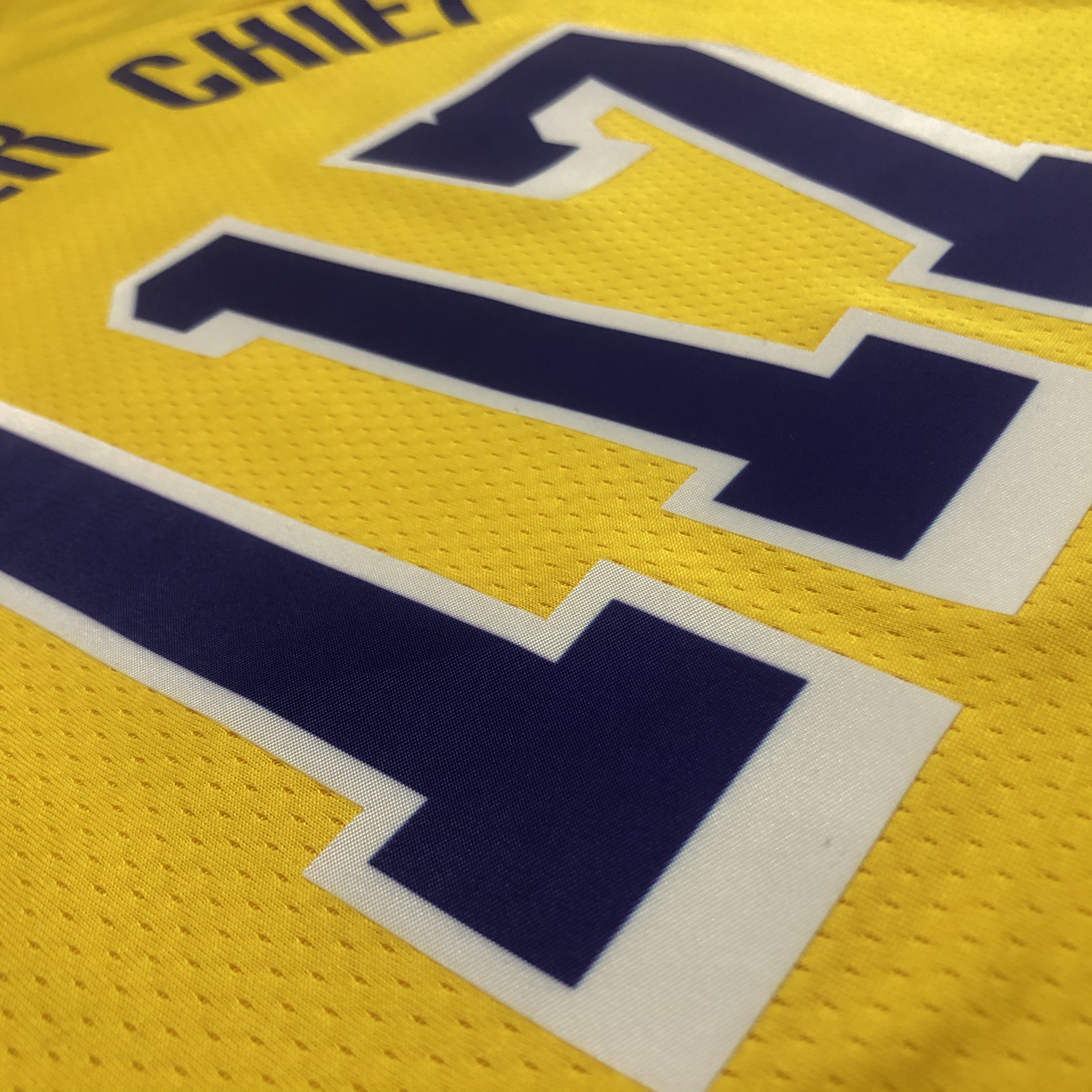 NBA 75th Anniversary X-BOX Los Angeles Lakers Yellow Round Neck #117 Jersey High Quality Name and Number Print - leoleo123123