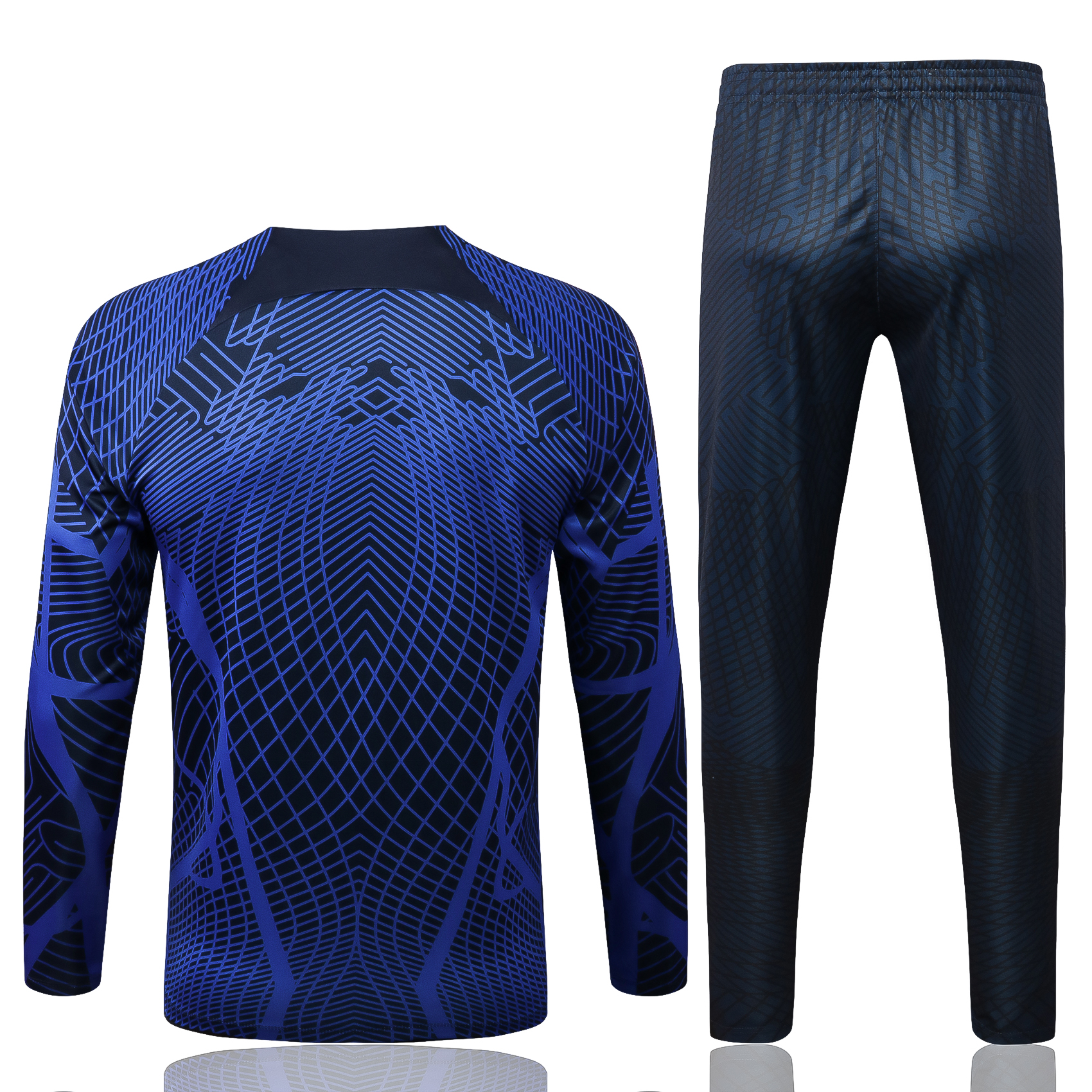 22/23 PSG Blue Sweater Tracksuit with Ink-jet Printing Thai Quality - leoleo123123