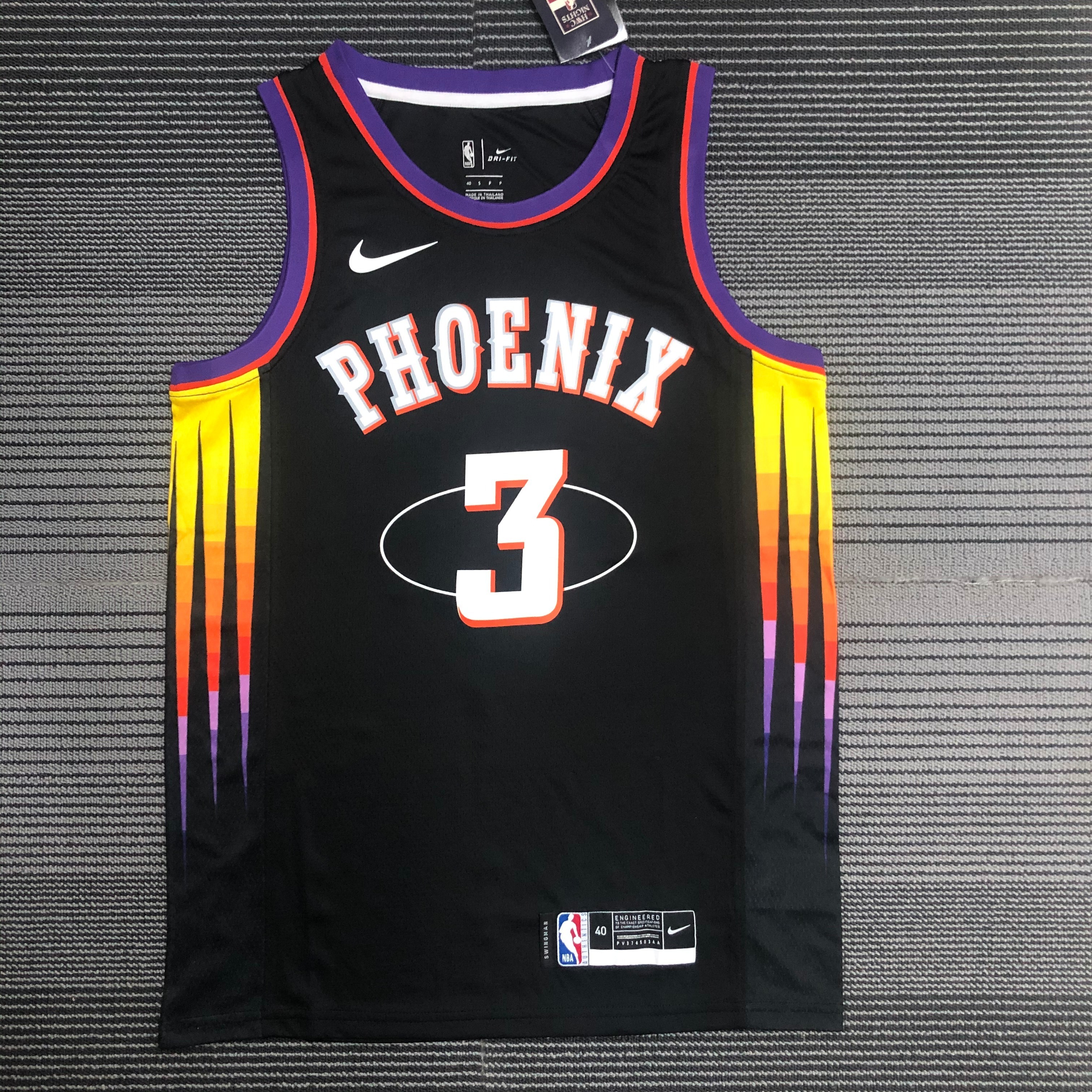NBA Men Season 2022 Phoenix Suns Black #3 PAUL Jersey High Quality Name and Number Print - leoleo123123