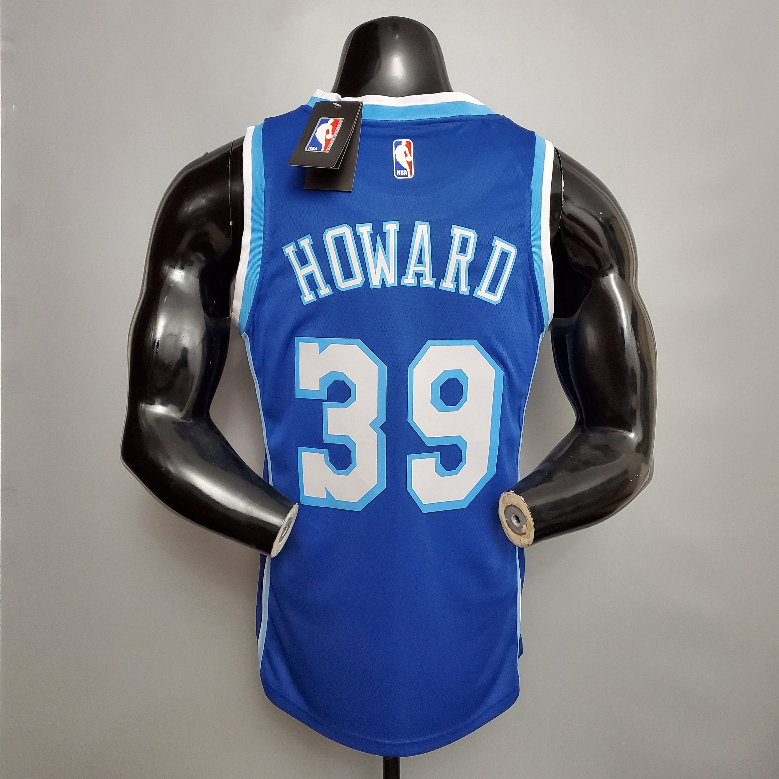 NBA Men Los Angeles Lakers Retro in Latin with Crenshaw #39 HOWARD Blue Round Neck Jersey High Quality Name and Number Print - leoleo123123