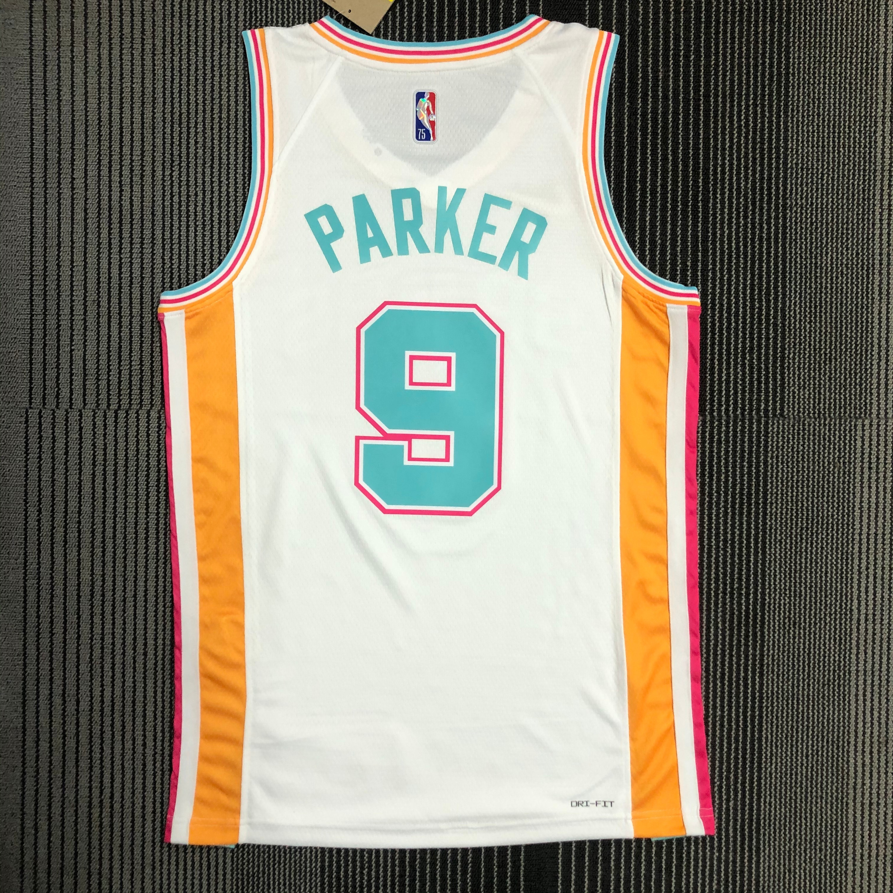 NBA Men 75th Anniversary Season 2022 San Antonio Spurs White #9 PARKER Jersey High Quality Name and Number Print - leoleo123123