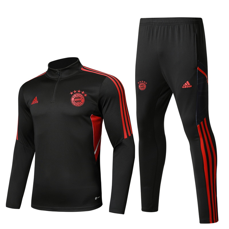 22/23 Bayern Munich Black Sweater Tracksuit Thai Quality - leoleo123123