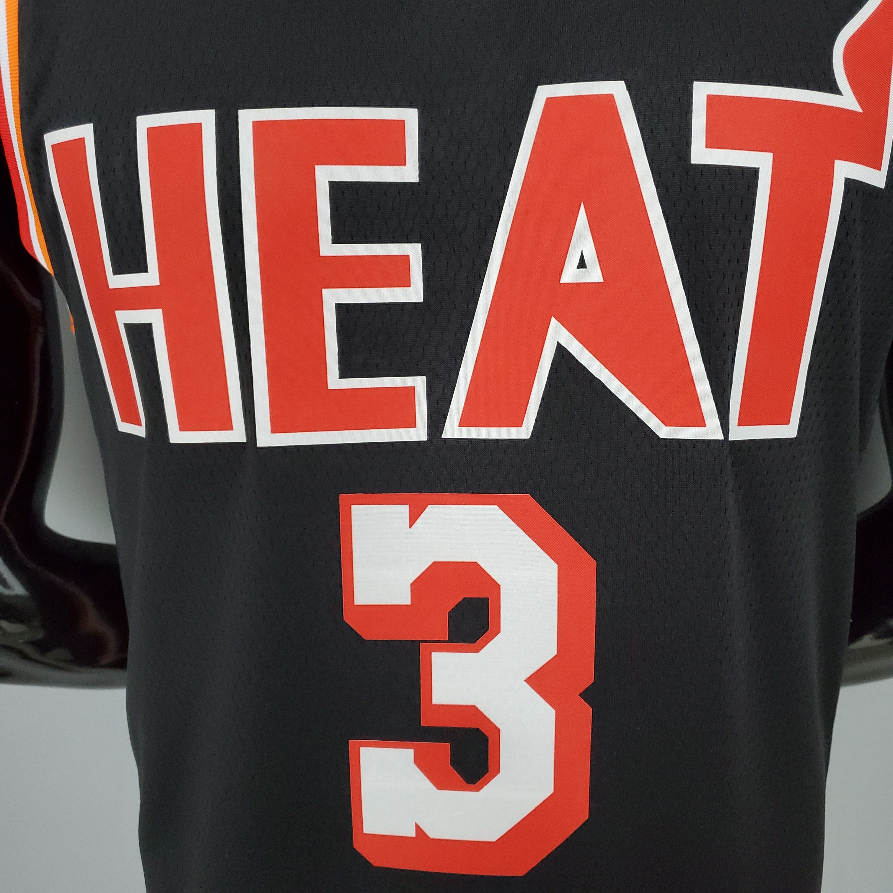 NBA Men Season 2018 Miami Heat Black #3 WADE Jersey High Quality Name and Number Print - leoleo123123