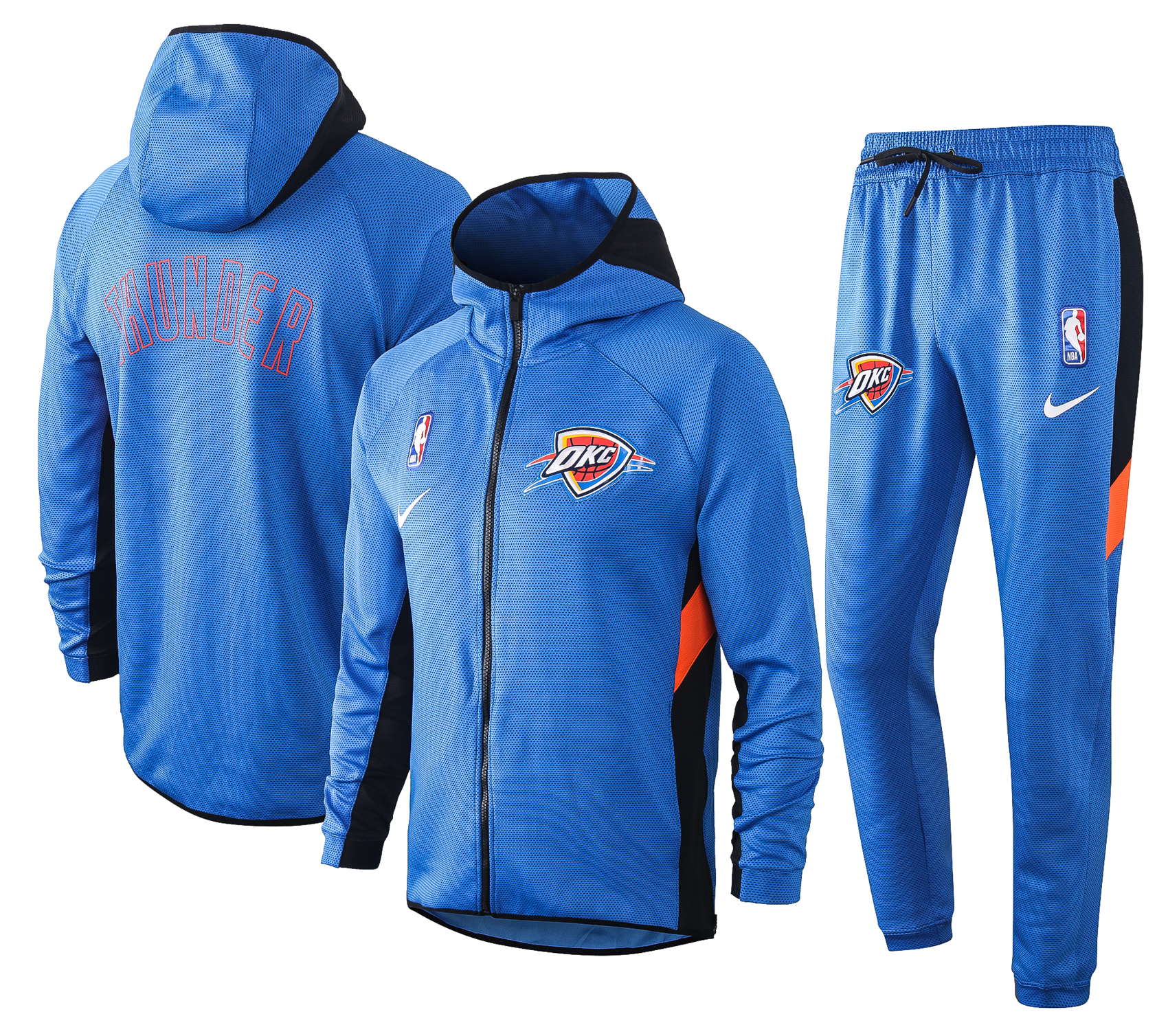 NBA Oklahoma City Thunder Blue with Cap Jacket Tracksuit High Quality - leoleo123123