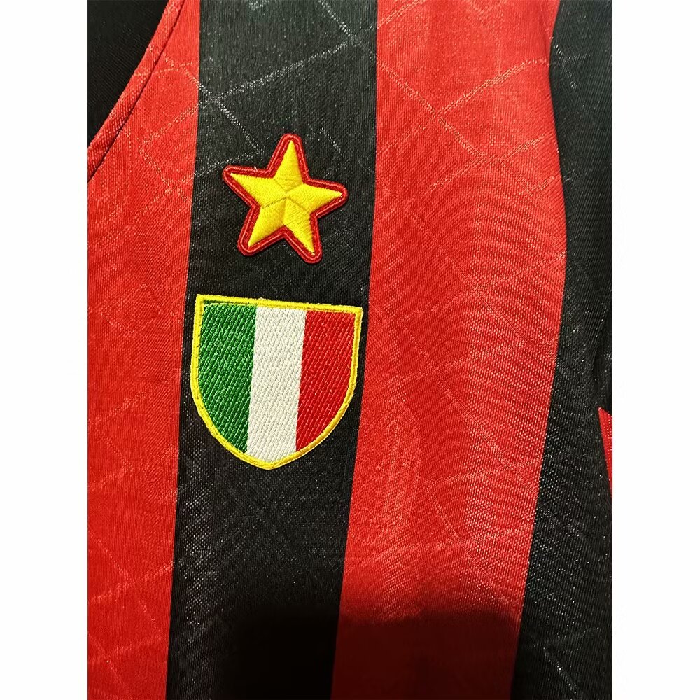93/94 AC Milan Home Retro Jersey With Champions Patch - leoleo123123
