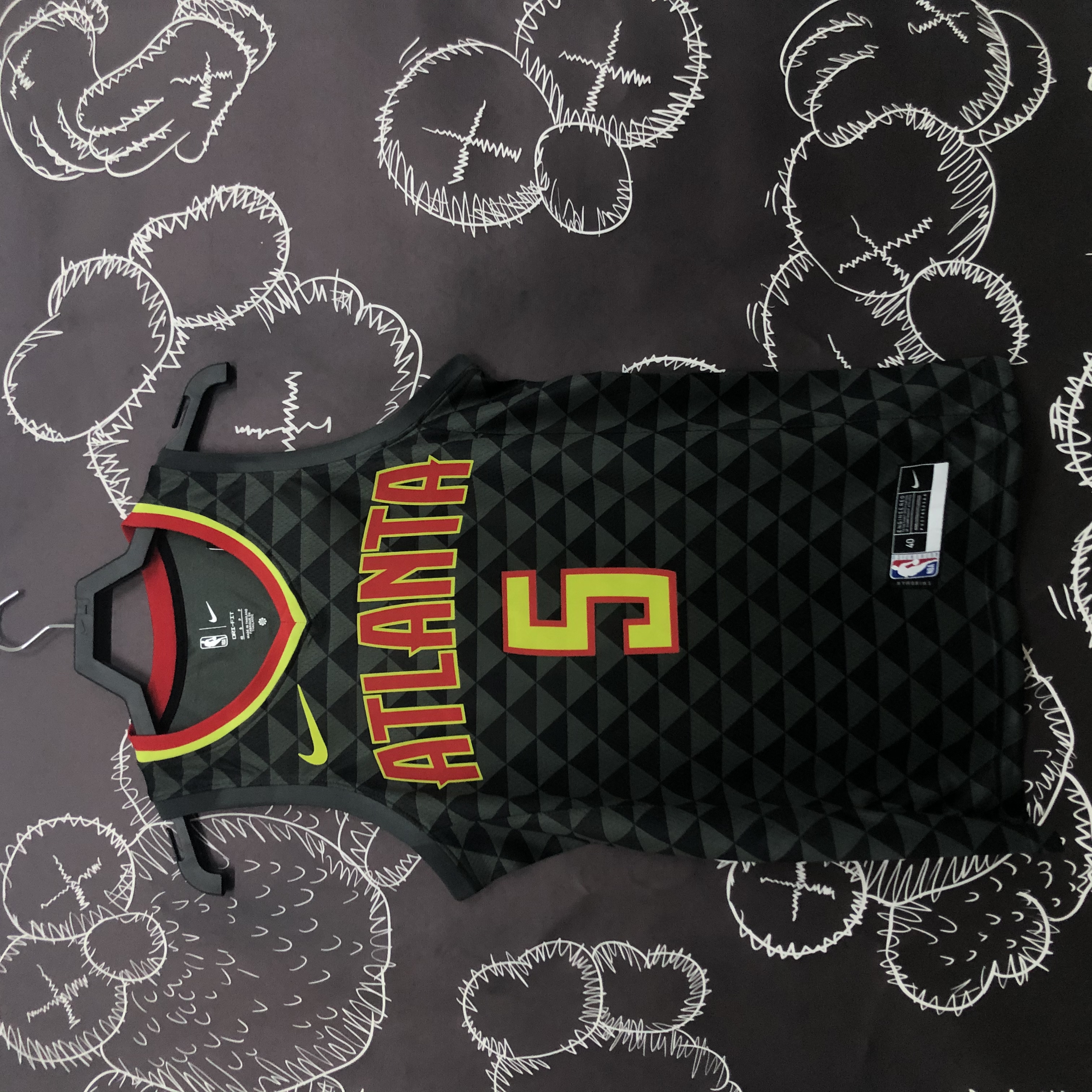 NBA Men Atlanta Hawks Black #5 MURRAY Jersey High Quality Name and Number Print - leoleo123123