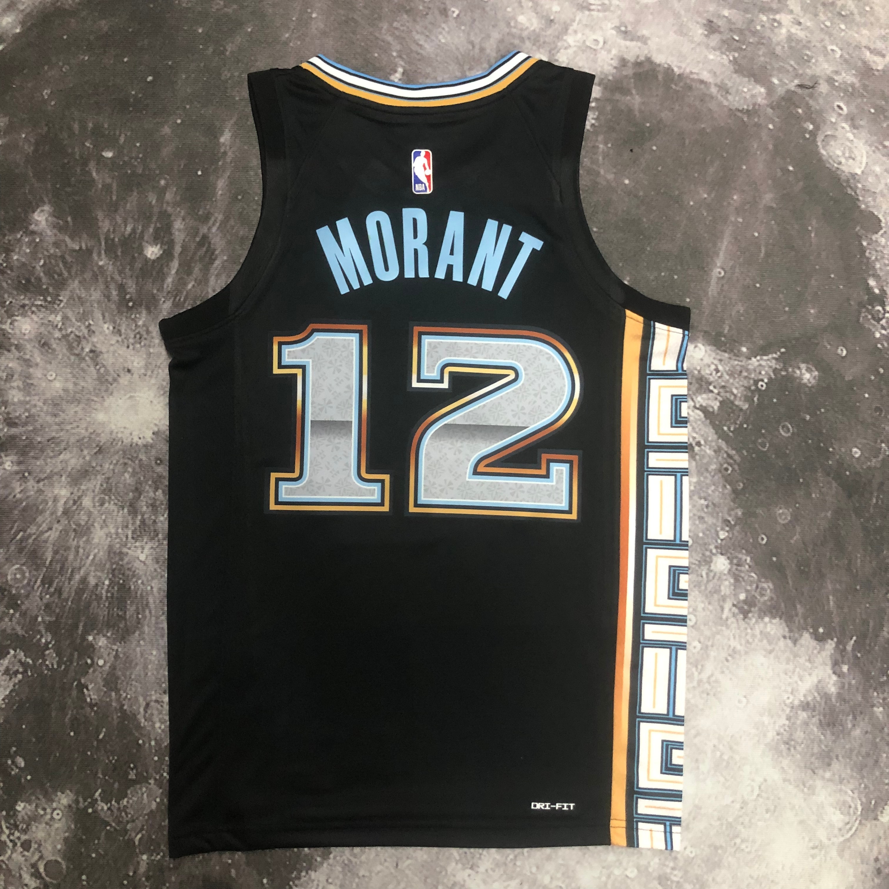 NBA Season 2023 Memphis Grizzlies Black #12 MORANT Jersey High Quality Name and Number Print - leoleo123123