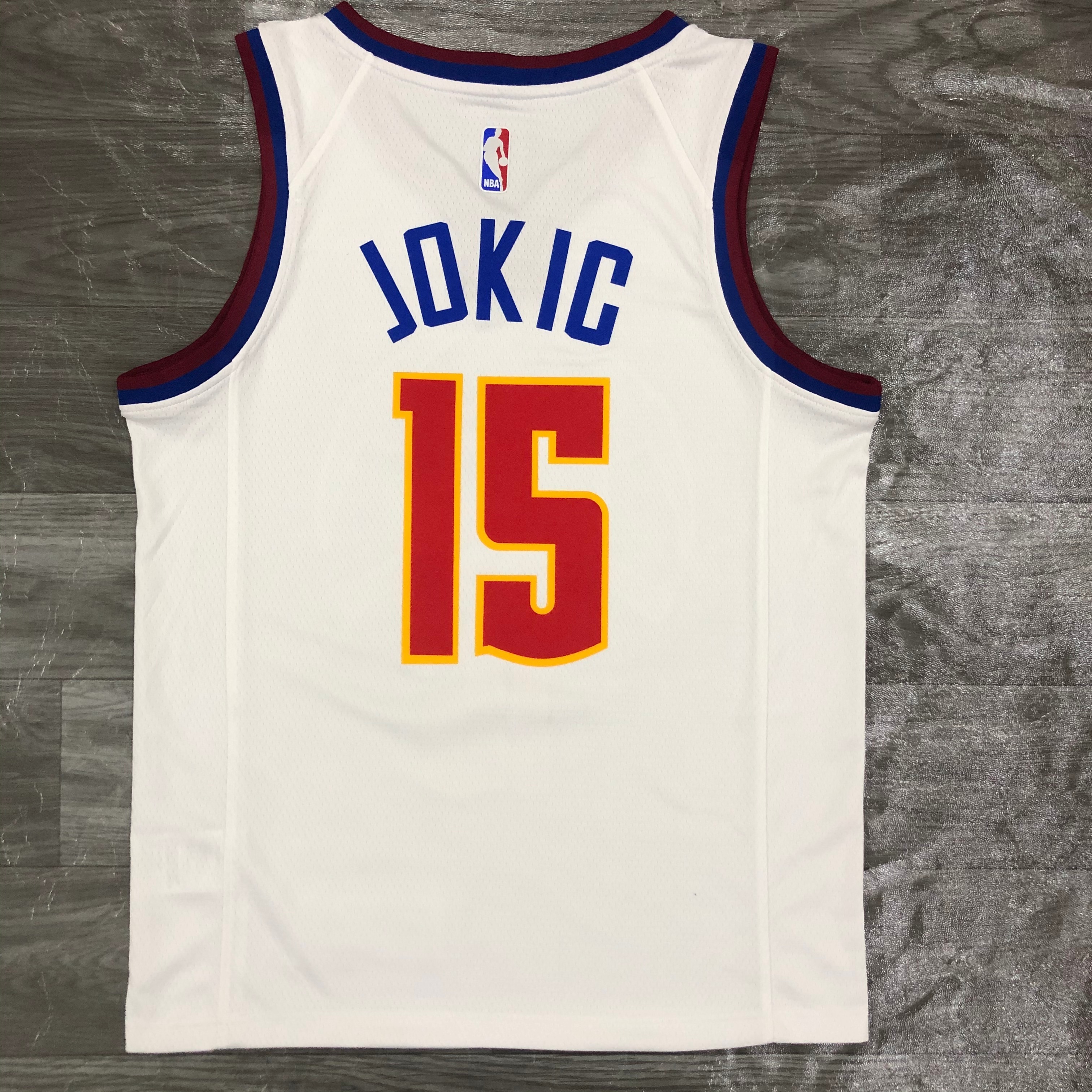 NBA Men Season 2021 Denver Nuggets White Award Version #15 JOKIC Jersey High Quality Name and Number Print - leoleo123123
