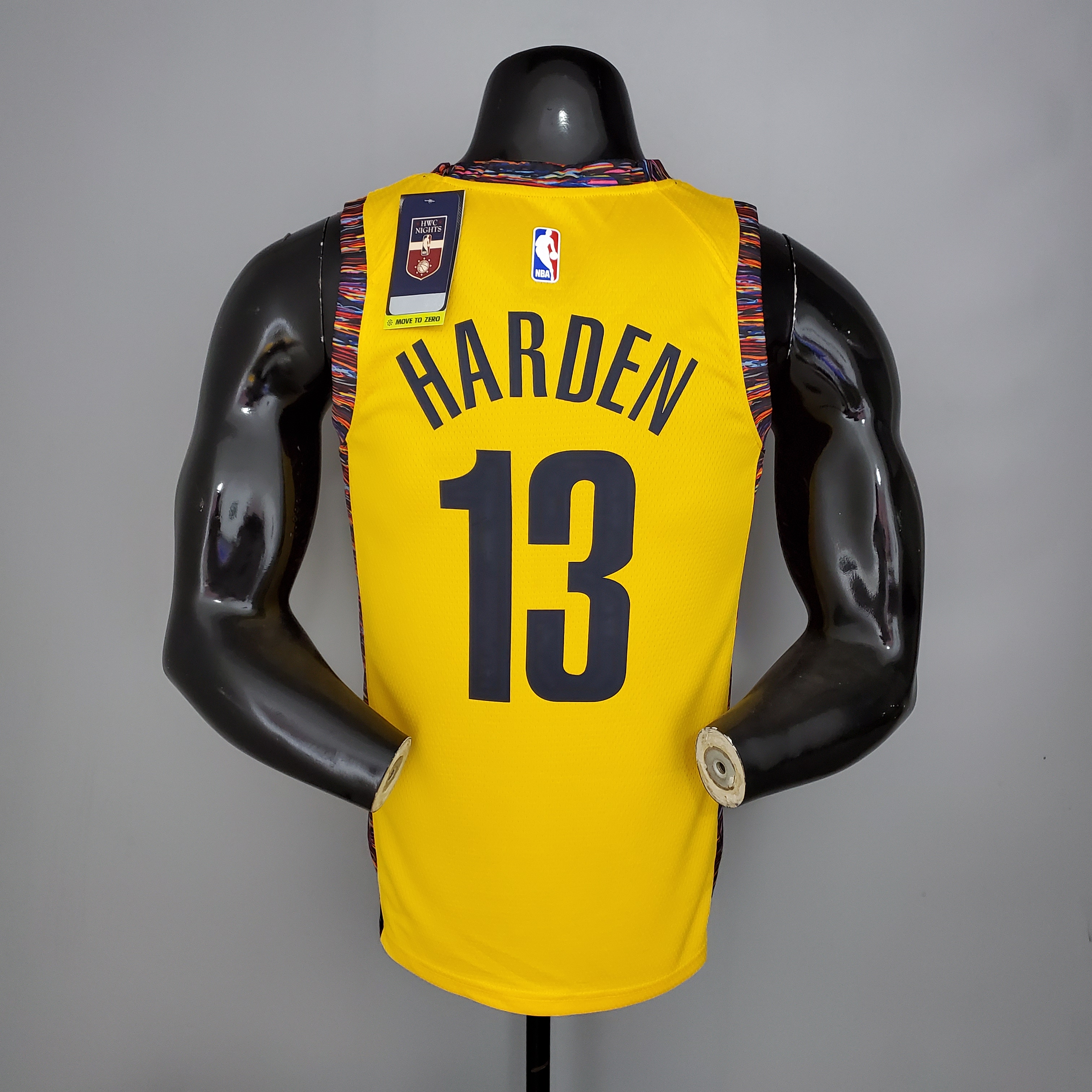 NBA Men Brooklyn Nets Yellow #13 HARDEN Jersey High Quality Name and Number Print - leoleo123123