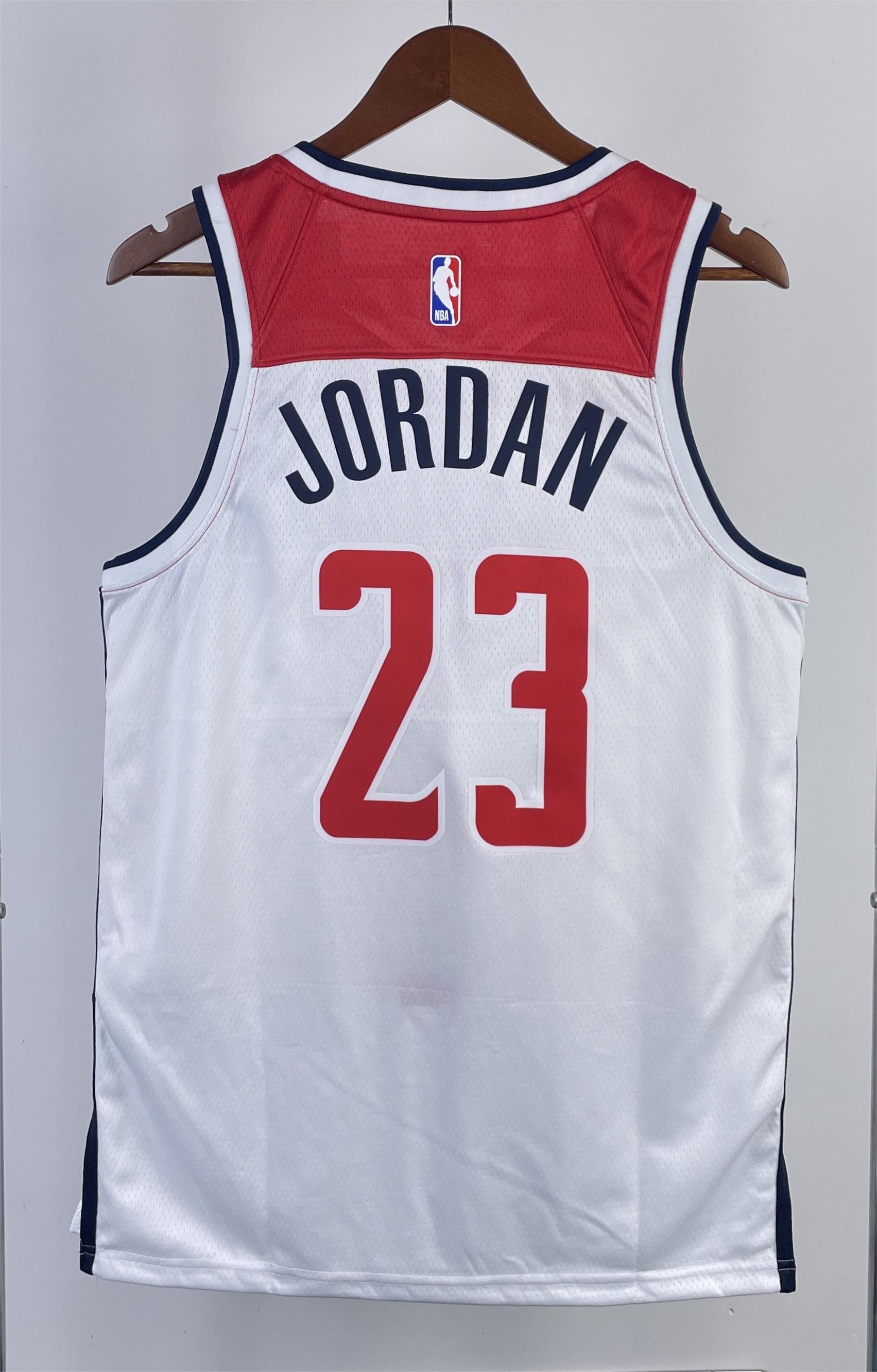 NBA Men 2023 Washington Wizards White #23 JORDAN Jersey High Quality Name and Number Print - leoleo123123