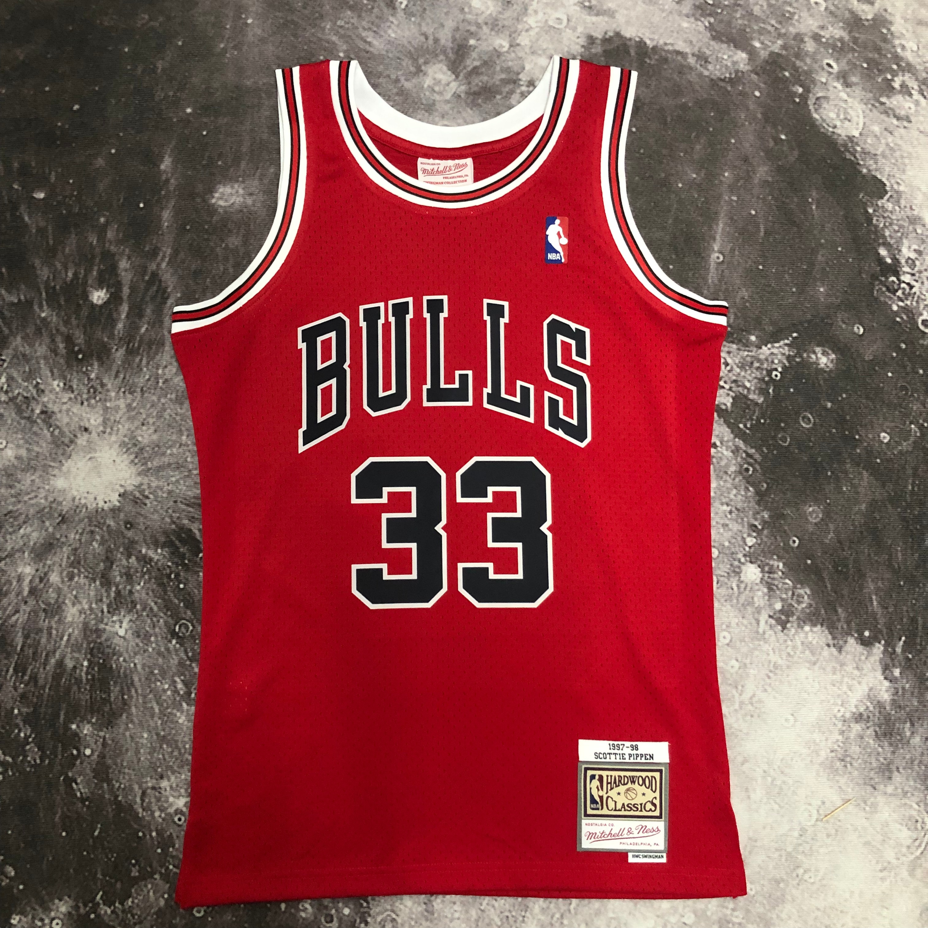 NBA Men Season 1998 Retro Chicago Bulls Red #33 PIPPEN Jersey High Quality Name and Number Print - leoleo123123