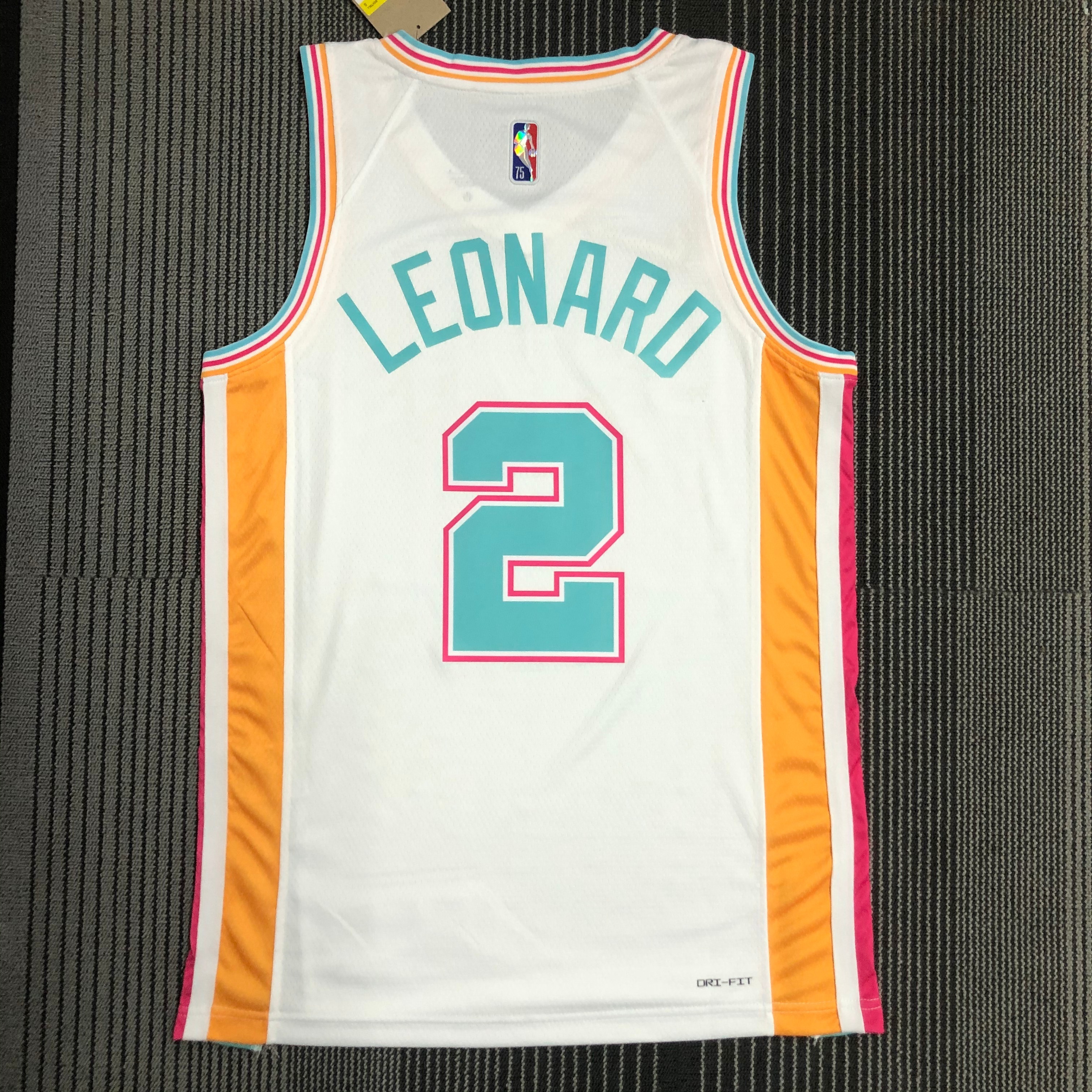 NBA Men 75th Anniversary Season 2022 San Antonio Spurs White #2 LEONARD Jersey High Quality Name and Number Print - leoleo123123