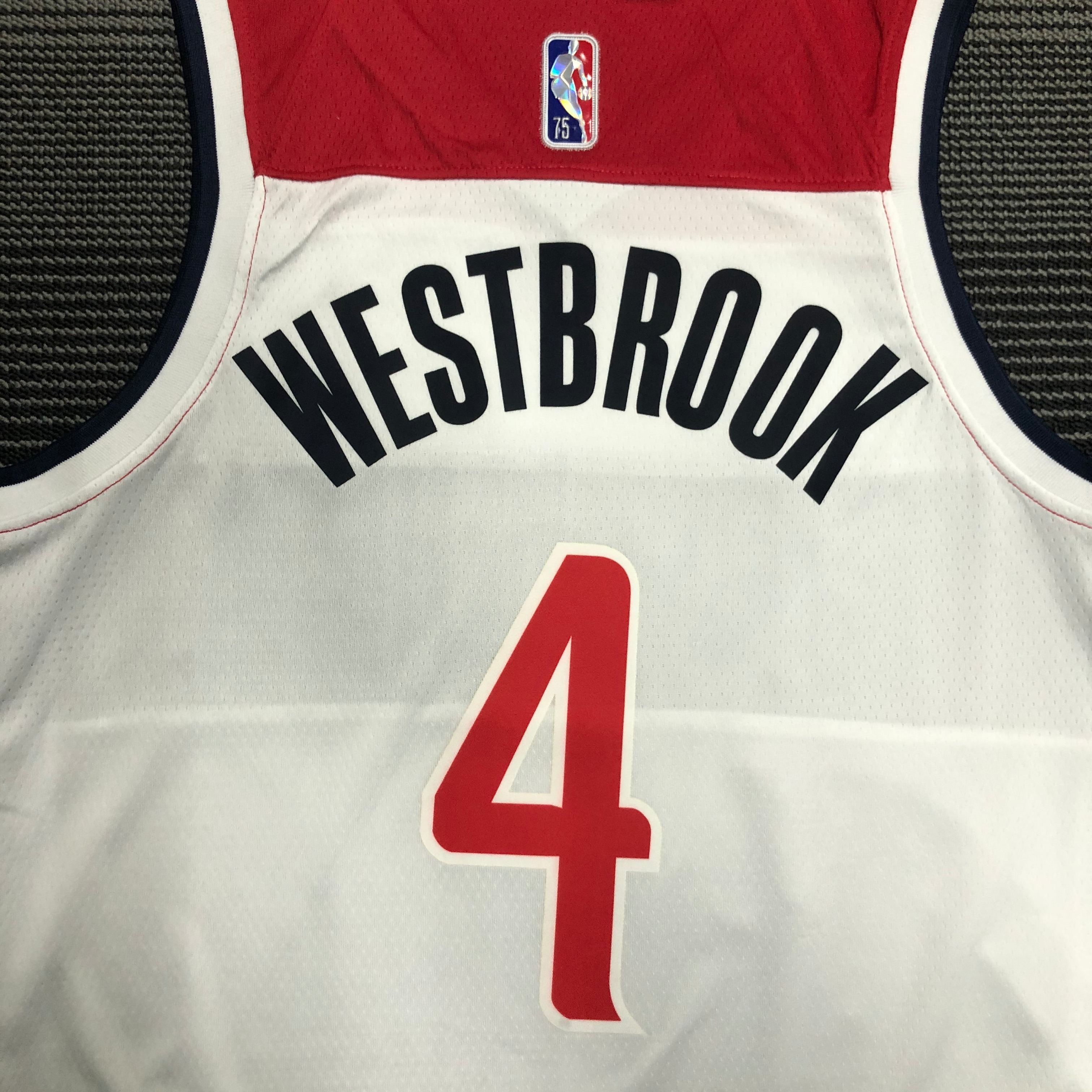 NBA 75th Anniversary Men Washington Wizards White #4 WESTBROOK Jersey High Quality Name and Number Print - leoleo123123